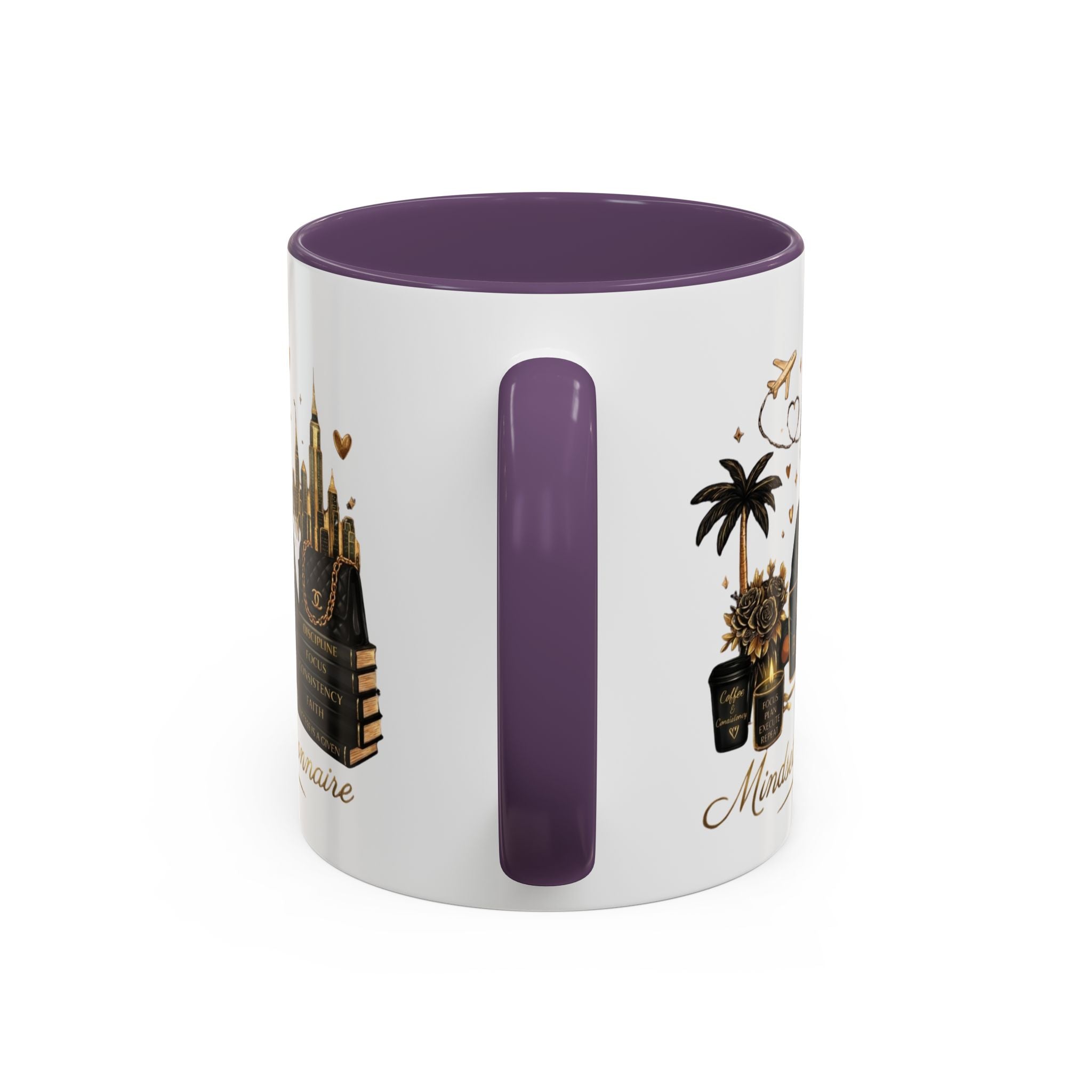 Mindset: Billionaire Accent Coffee Mug — Inspirational Black Woman Design (11/15 oz)