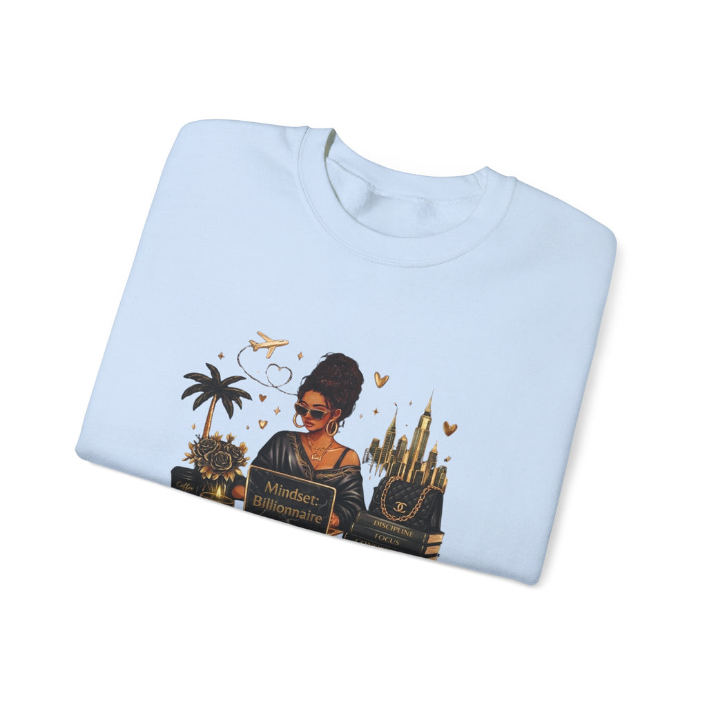 Mindset Billionaire Sweatshirt — Inspirational Cozy Crewneck for Women