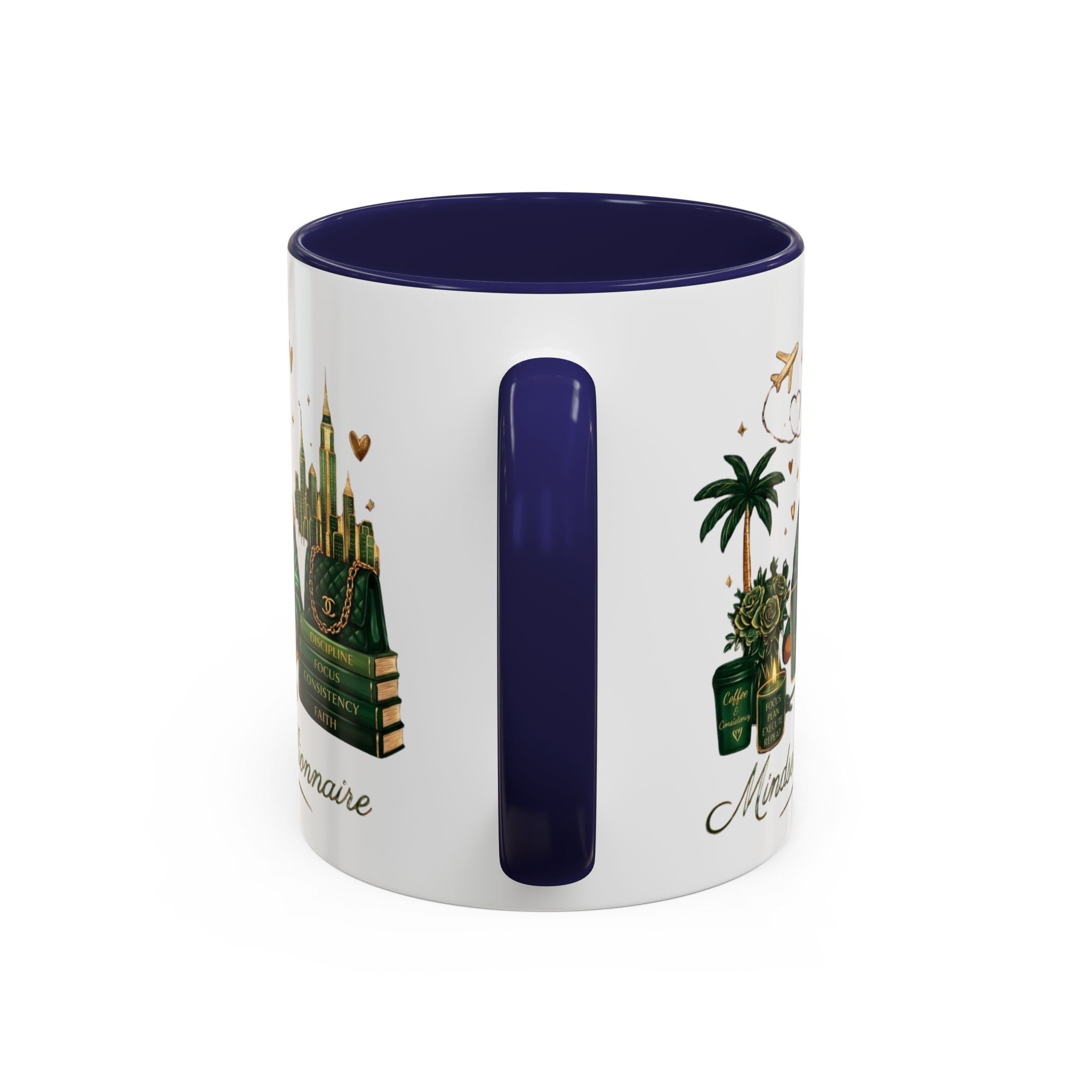 Mindset: Billionaire Accent Coffee Mug — Inspirational Black Woman Design