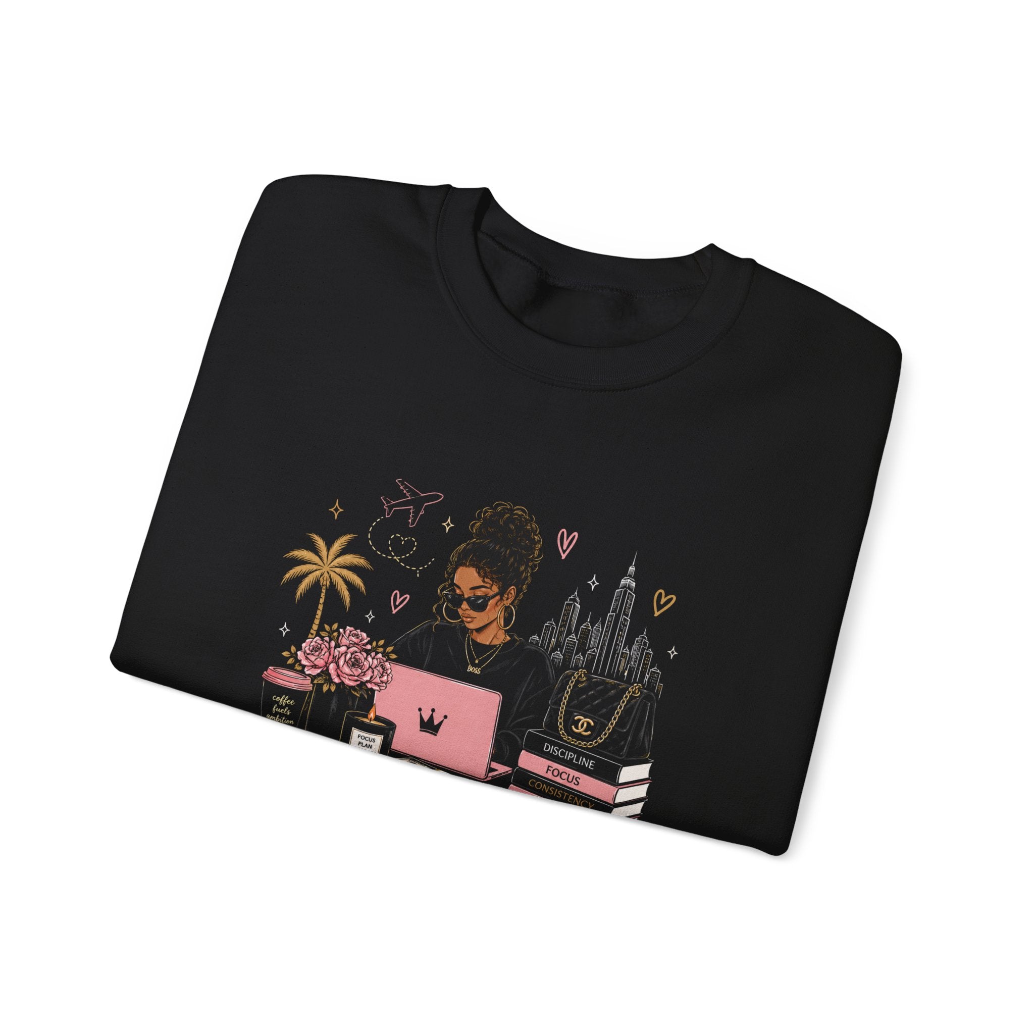 Crewneck Sweatshirt — Self Love Hustle Graphic
