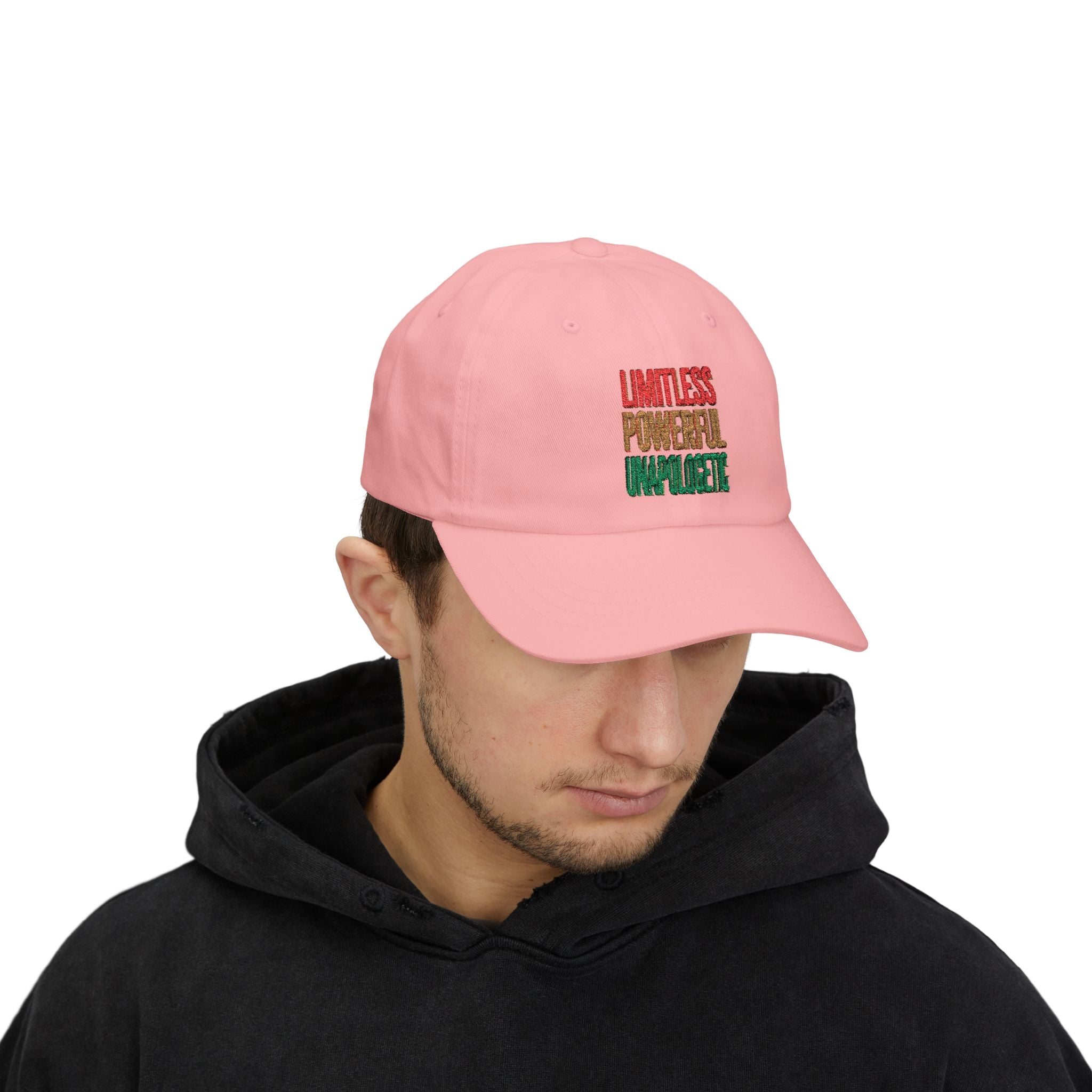 Dad Cap — "Limitless Powerful Unapologetic" Embroidered Inspirational Hat