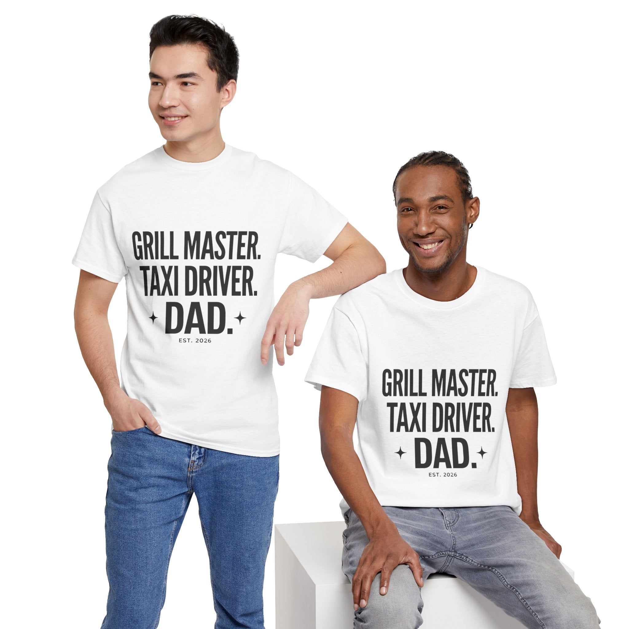 Dad T‑Shirt - "Grill Master. Taxi Driver. Dad." Funny Father’s Day Tee