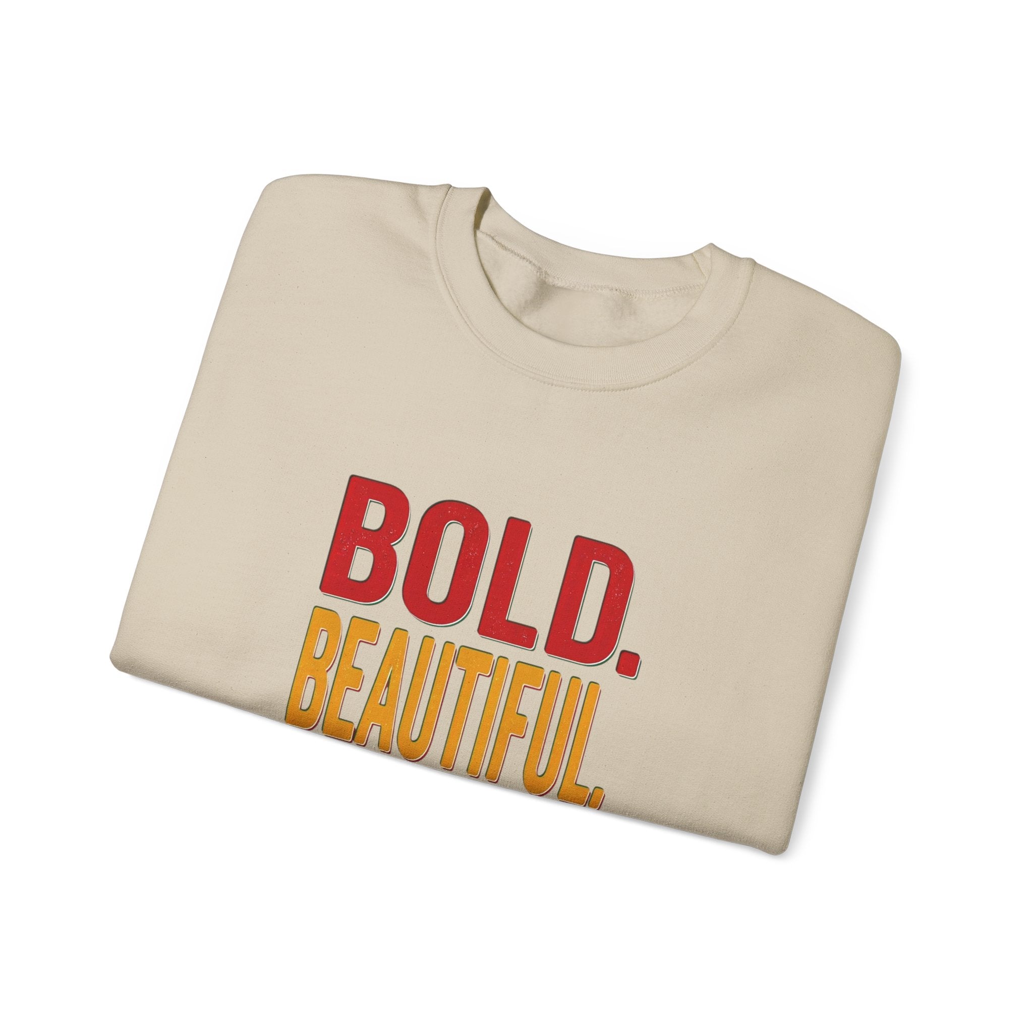 Bold Beautiful Unstoppable Crewneck Sweatshirt | Juneteenth Pan-African Colors