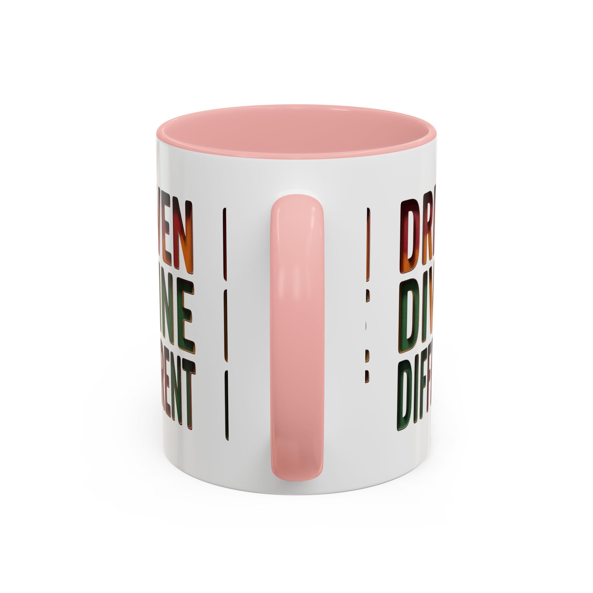 Driven Divine Different Accent Coffee Mug – Inspirational Rasta Color Typography (11/15oz)