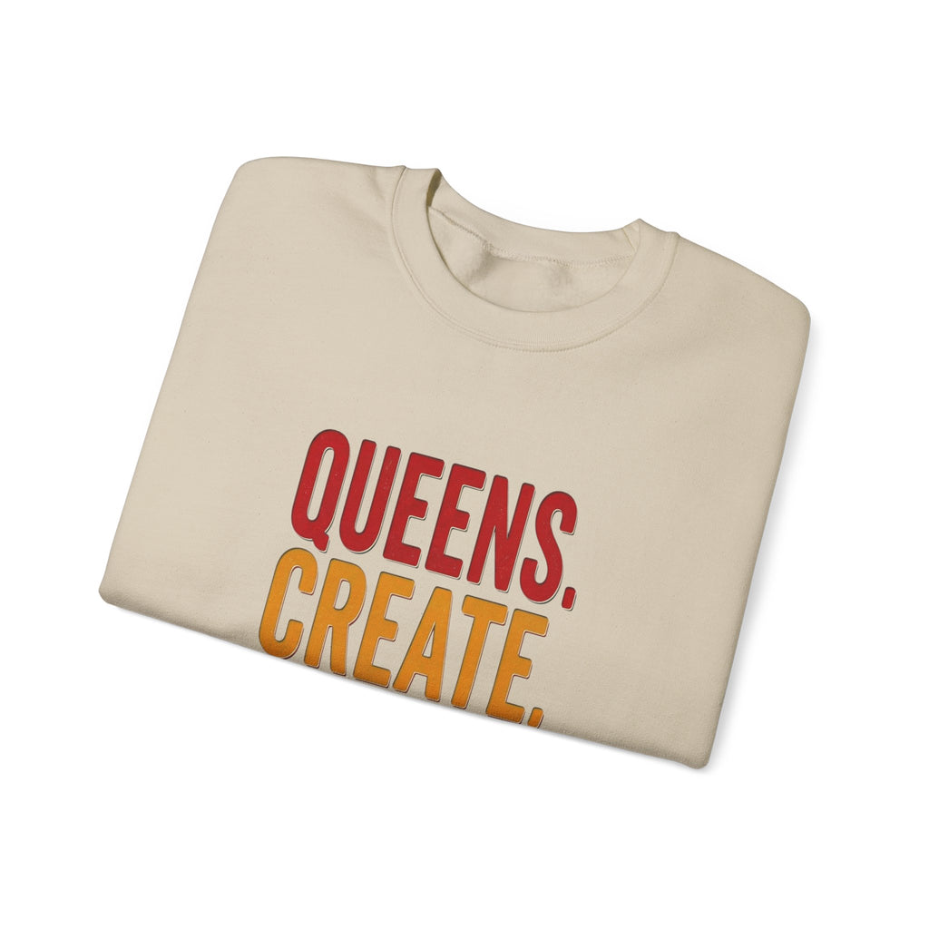 Queens Create Legacy Sweatshirt | Juneteenth Pan-African Colors, Black Pride