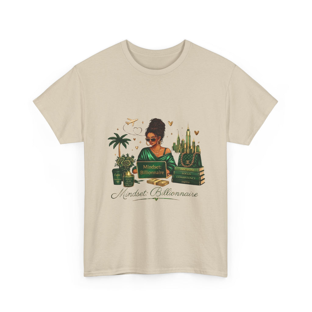 T-Shirt — Mindset Billionaire Graphic Tee (Empowerment, Travel & Success Design)