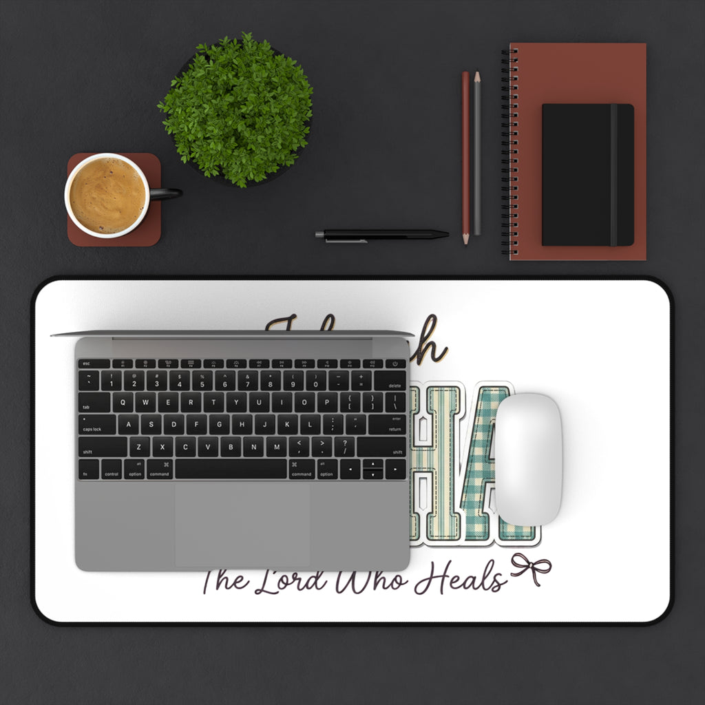 Jehovah Rapha Desk Mat – The Lord Who Heals Christian Mouse Pad