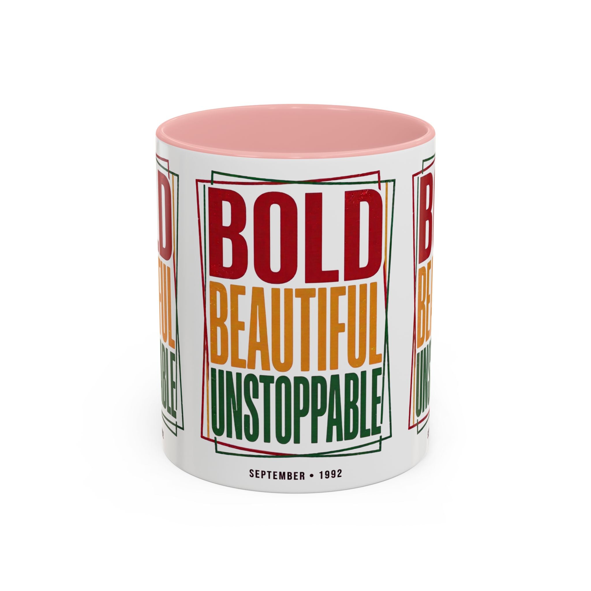 Bold Beautiful Unstoppable Accent Coffee Mug — Motivational Inspirational Gift (11/15oz)