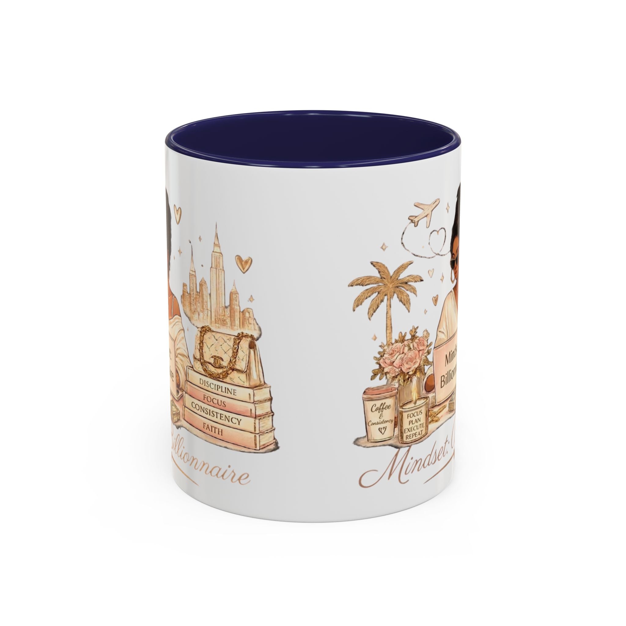 Mindset: Billionaire Accent Coffee Mug — Inspirational Luxury Travel Design (11/15 oz)