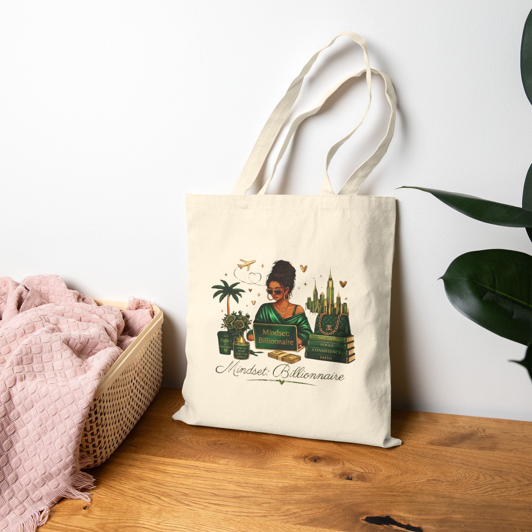 Tote Bag — "Monstera Botanica" Plant Lover Canvas Tote
