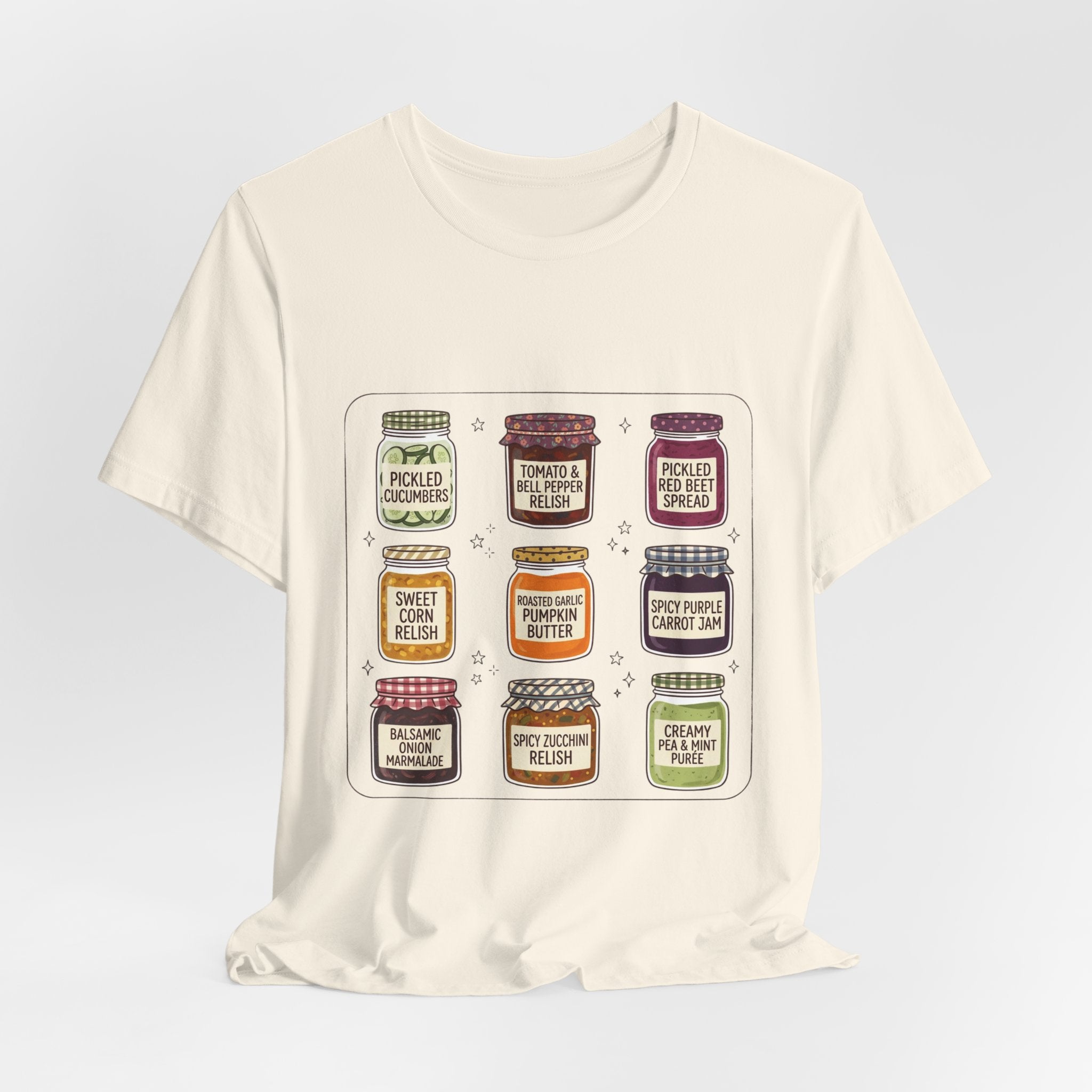Retro Pantry Jar Illustration T-Shirt | Vintage Food Graphics, Diner Style