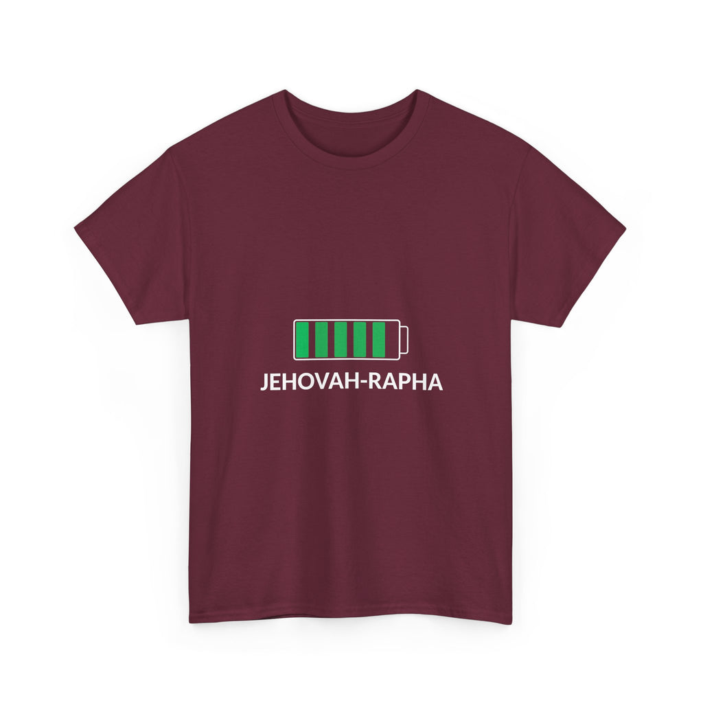 Battery Charge 'Jehovah-Rapha' T-Shirt — Christian Faith Tee