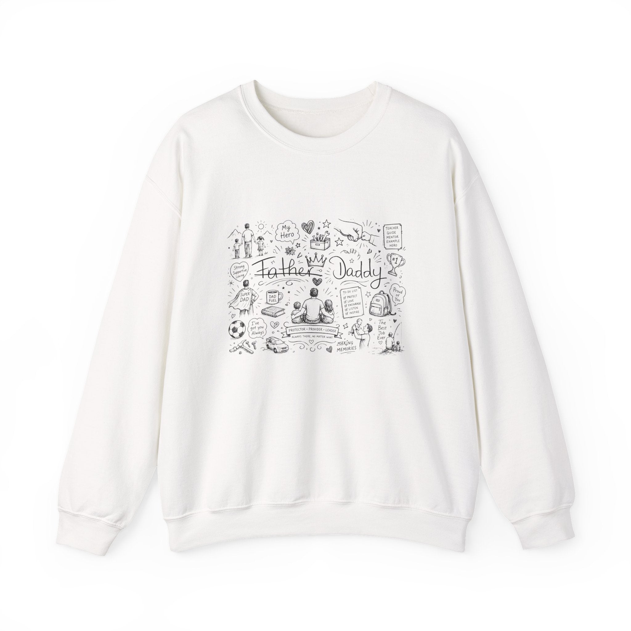 Father Daddy Doodle Crewneck Sweatshirt