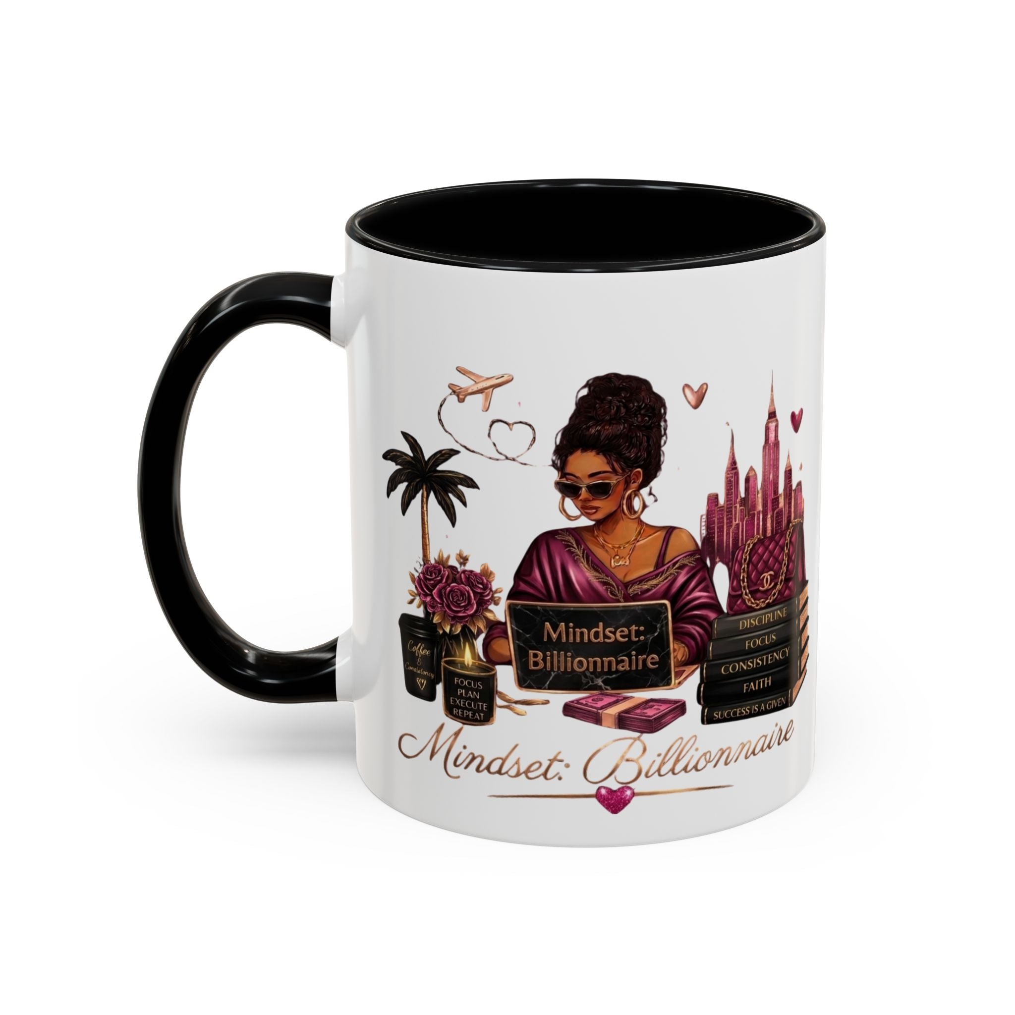 Mindset Billionaire Coffee Mug — Empowerment Coffee Cup for Ambitious Women