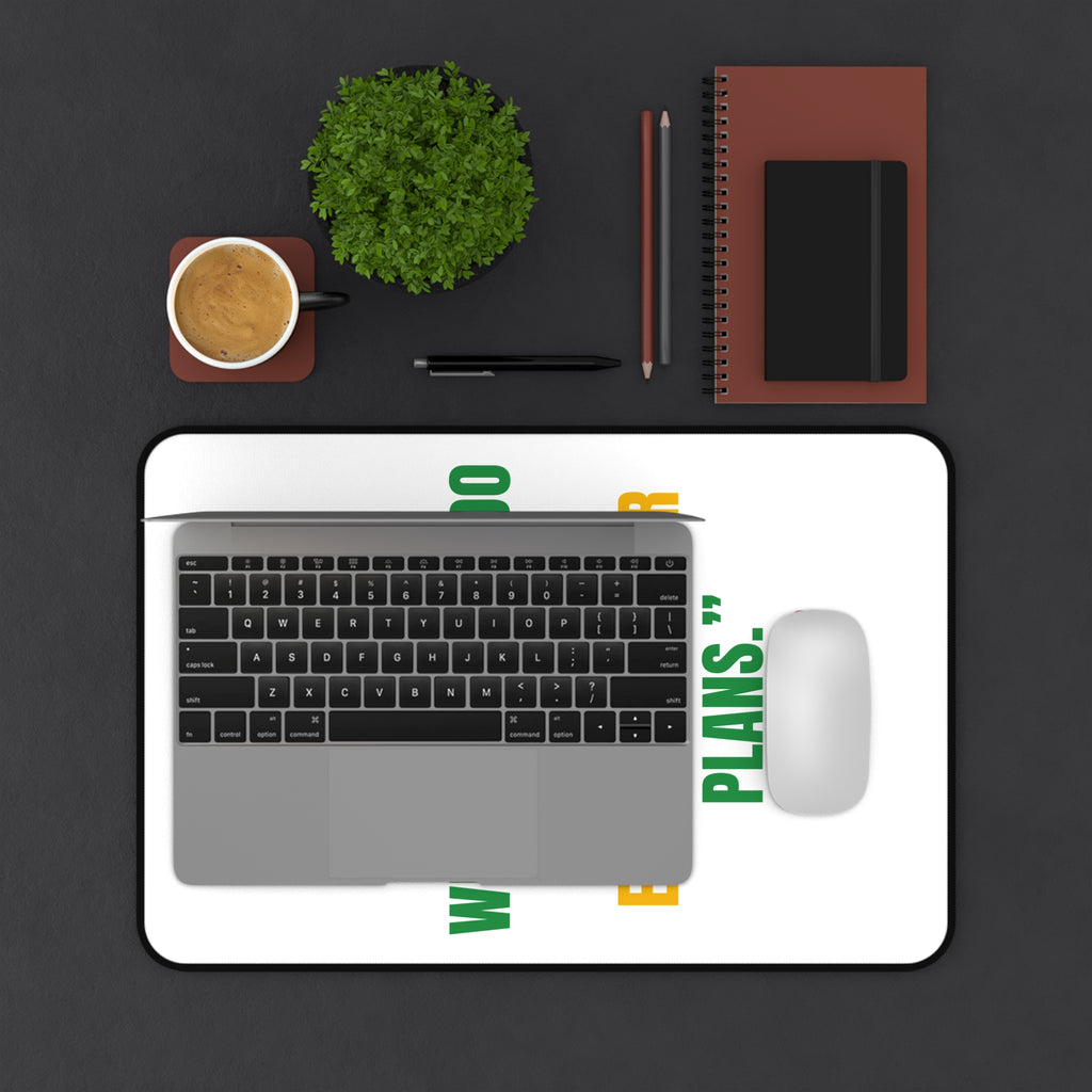 Desk Mat - Proverbs 16:3 Inspirational Christian Desk Mat (Commit to the Lord Quote)