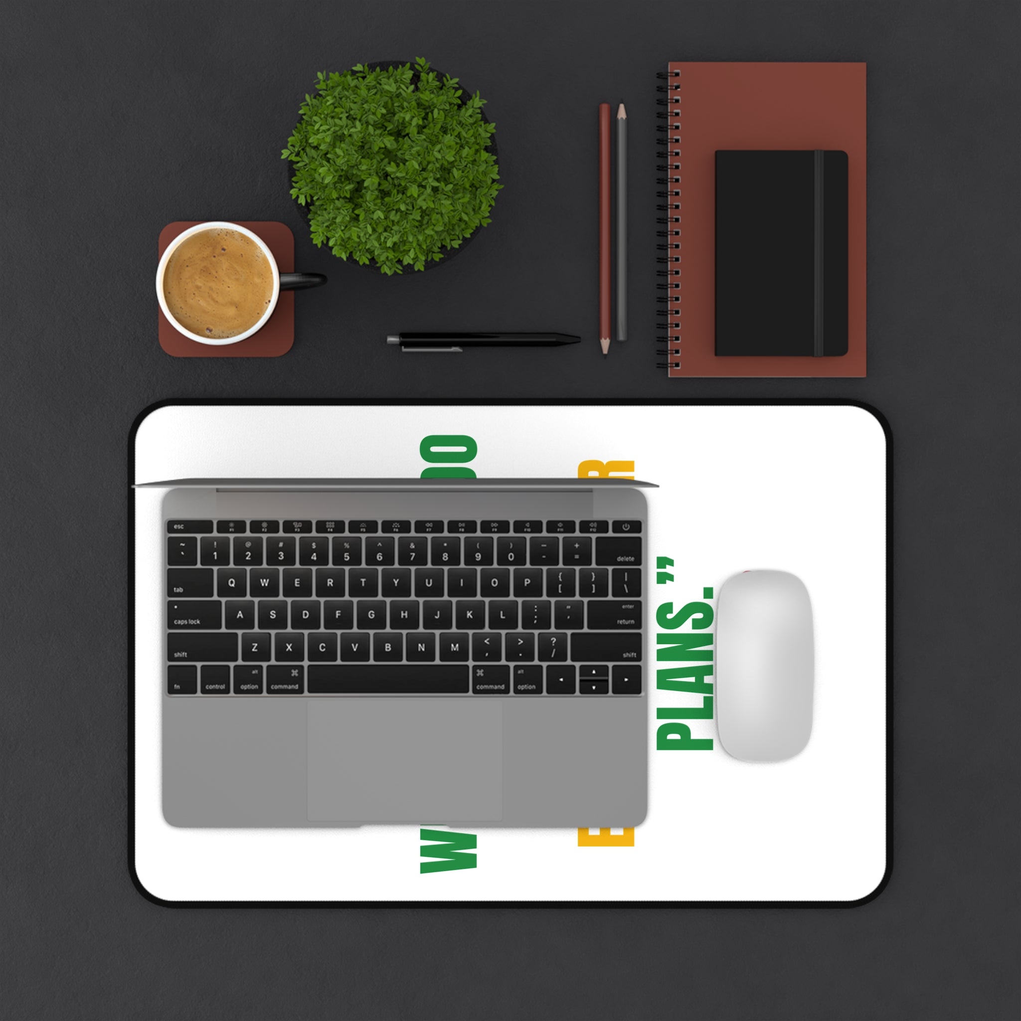 Desk Mat - Proverbs 16:3 Inspirational Christian Desk Mat (Commit to the Lord Quote)