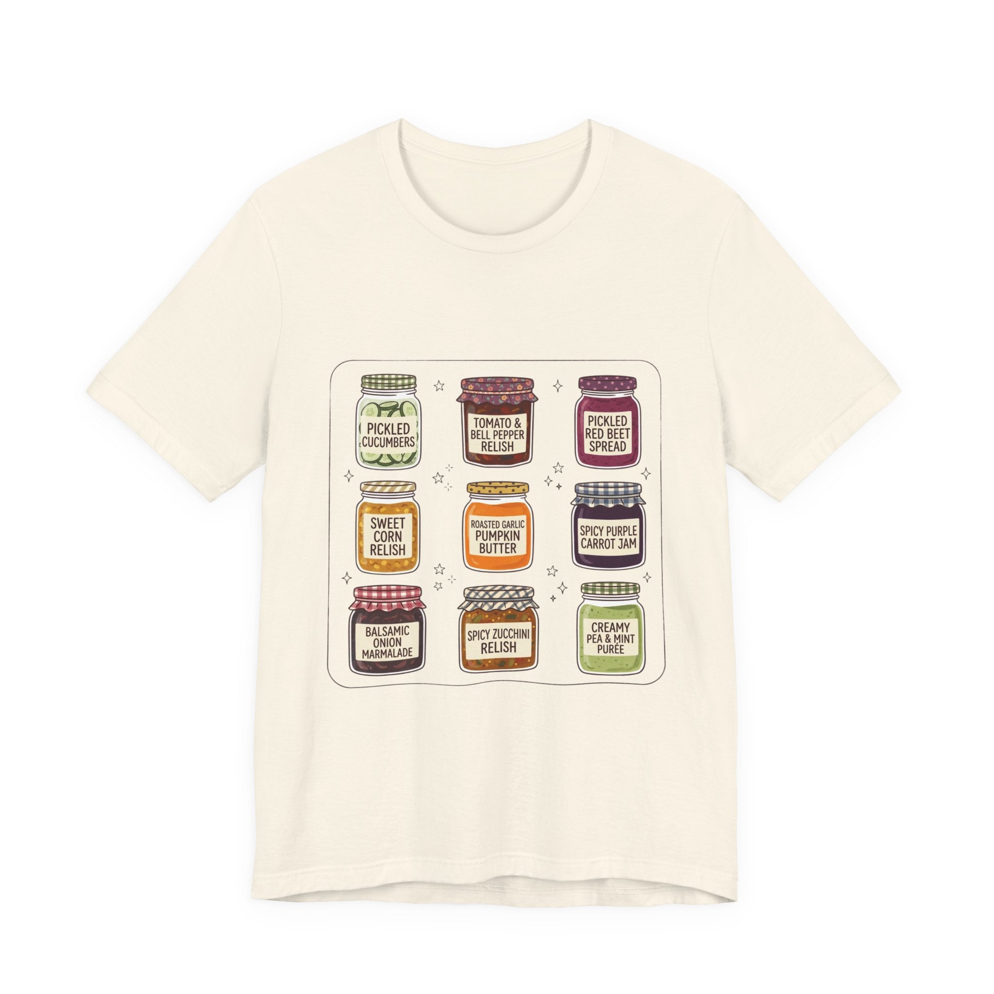 Retro Pantry Jar Illustration T-Shirt | Vintage Food Graphics, Diner Style