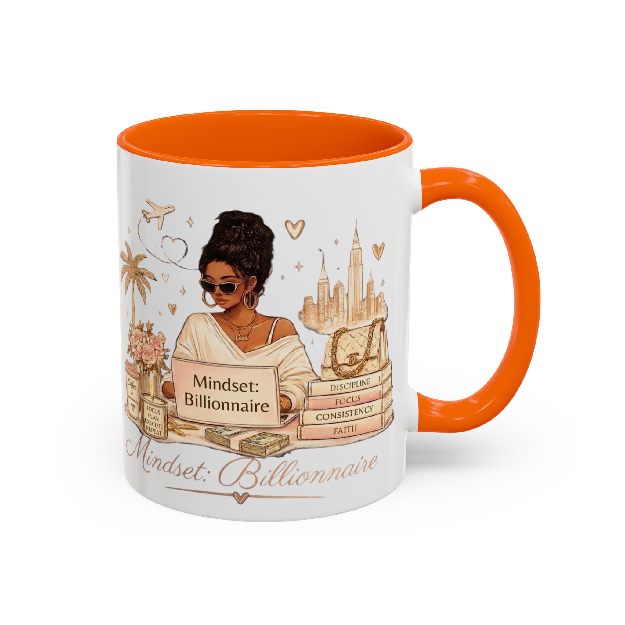 Mindset: Billionaire Accent Coffee Mug — Inspirational Luxury Travel Design (11/15 oz)