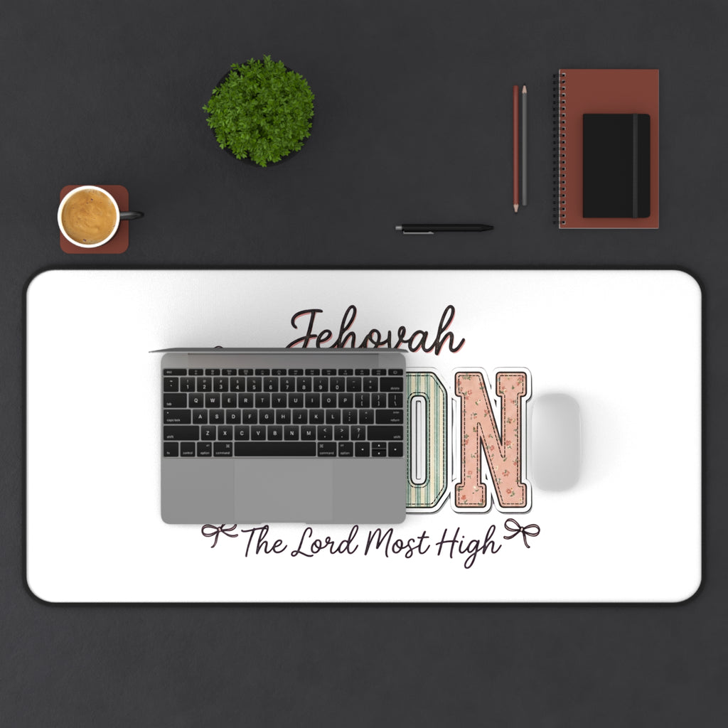Jehovah Elyon Inspirational Desk Mat — "The Lord Most High" Office Mouse Pad