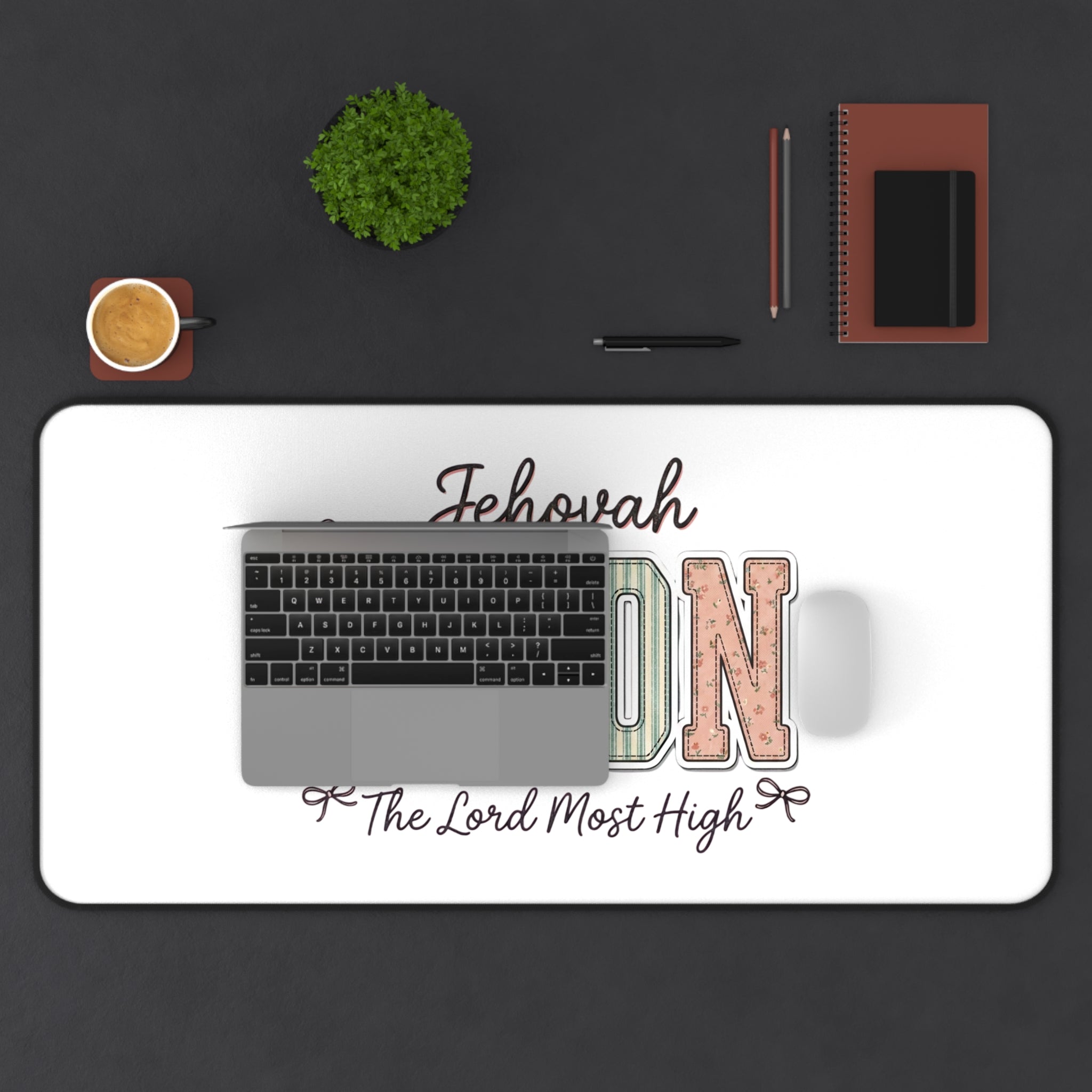 Jehovah Elyon Inspirational Desk Mat — "The Lord Most High" Office Mouse Pad