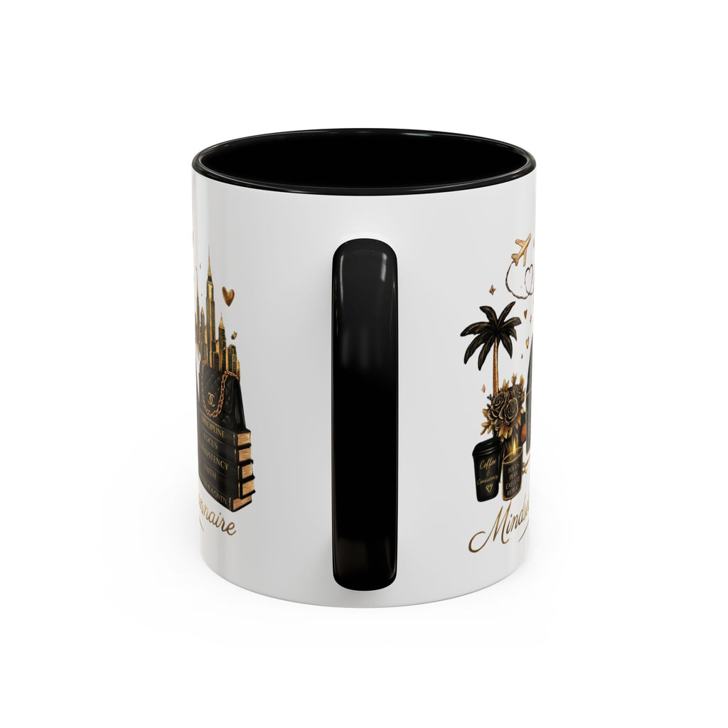 Mindset: Billionaire Accent Coffee Mug — Inspirational Black Woman Design (11/15 oz)