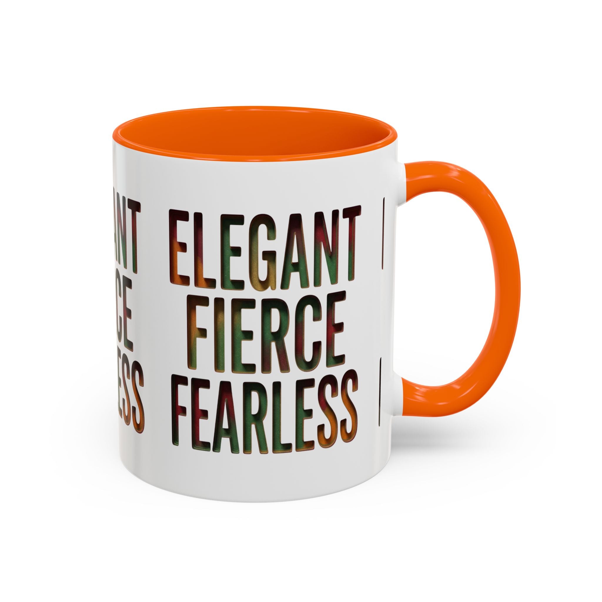 Elegant Fierce Fearless Coffee Mug — Inspirational Accent Mug (11/15oz)