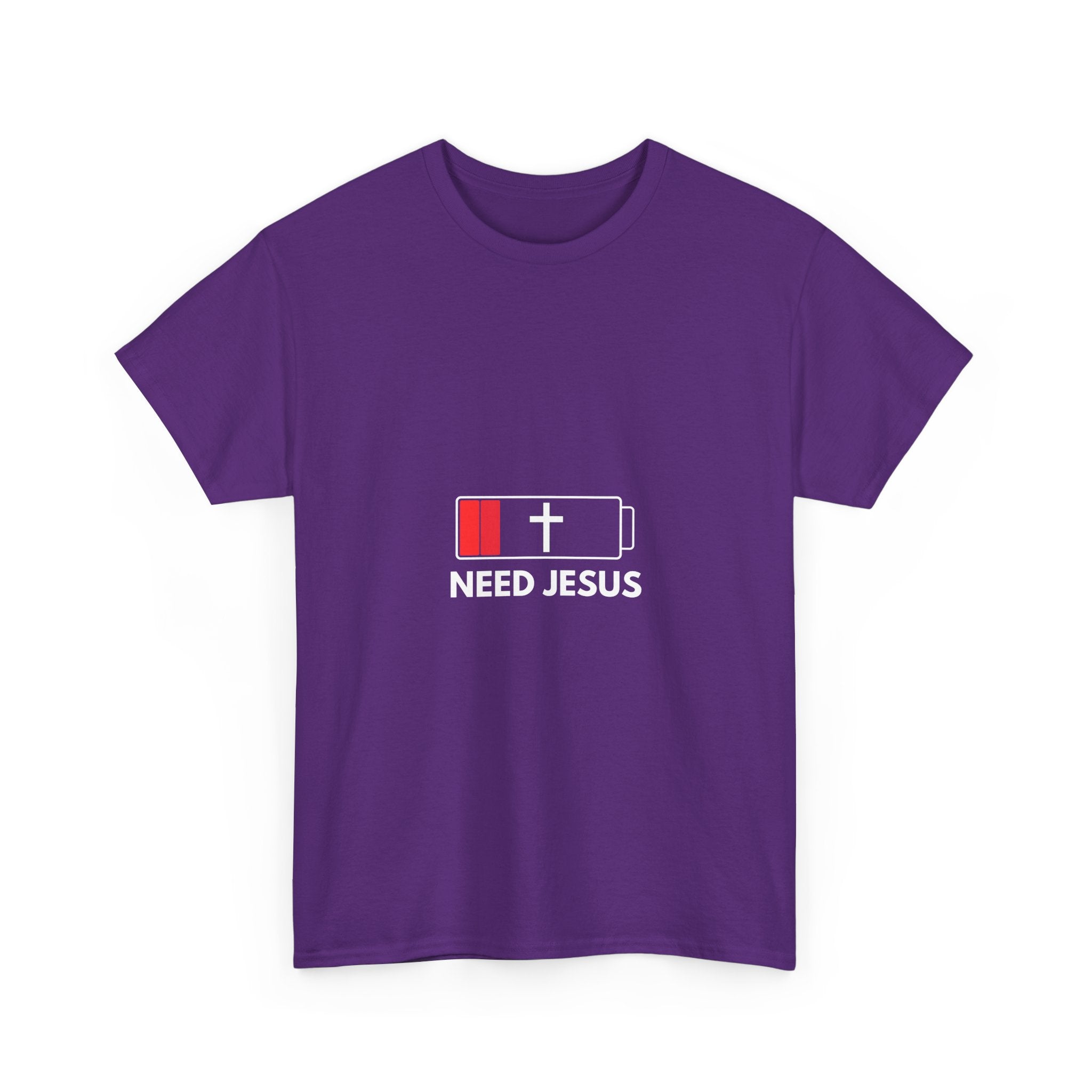 Need Jesus Low Battery Christian T-Shirt