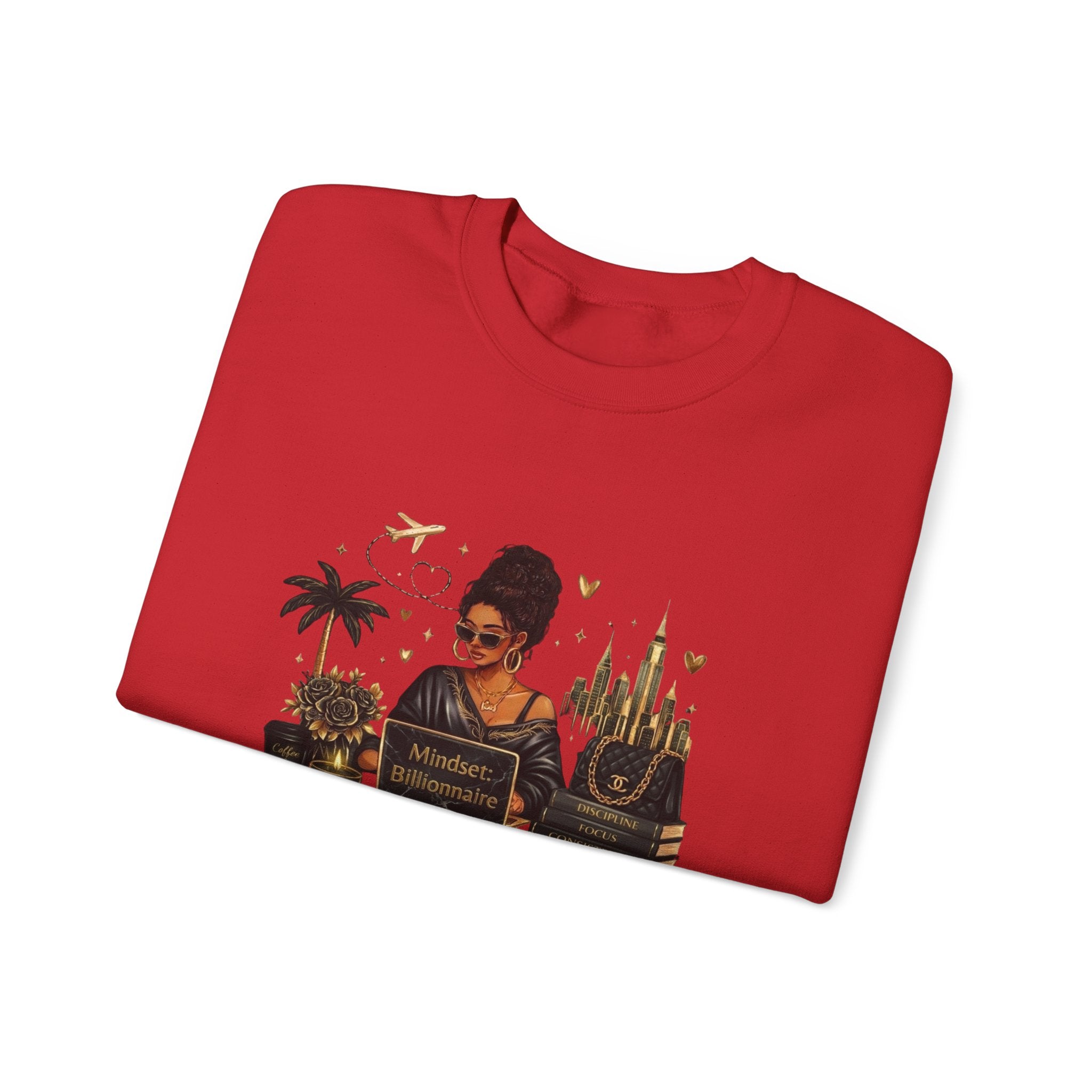 Mindset Billionaire Sweatshirt — Inspirational Cozy Crewneck for Women