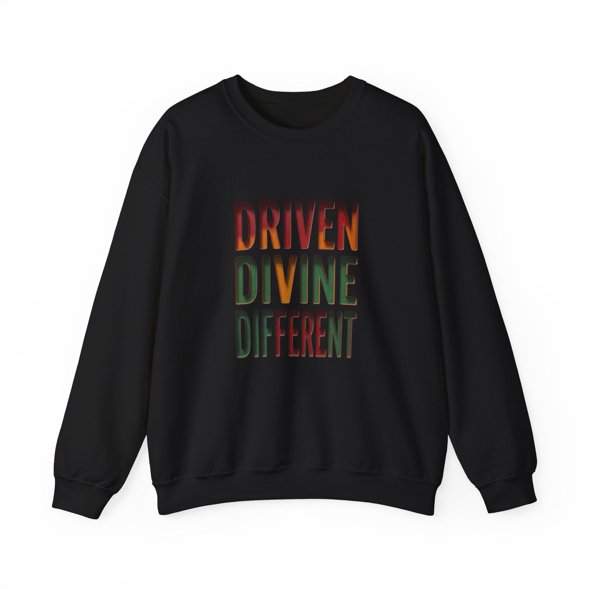 Driven Divine Different Sweatshirt | Juneteenth Pan-African Colors, Freedom Message