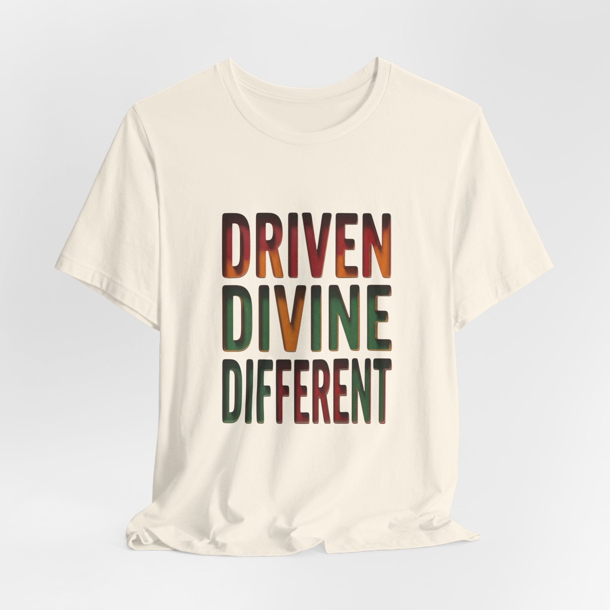 Driven Divine Different T-Shirt | Juneteenth Pan-African Typography 1865