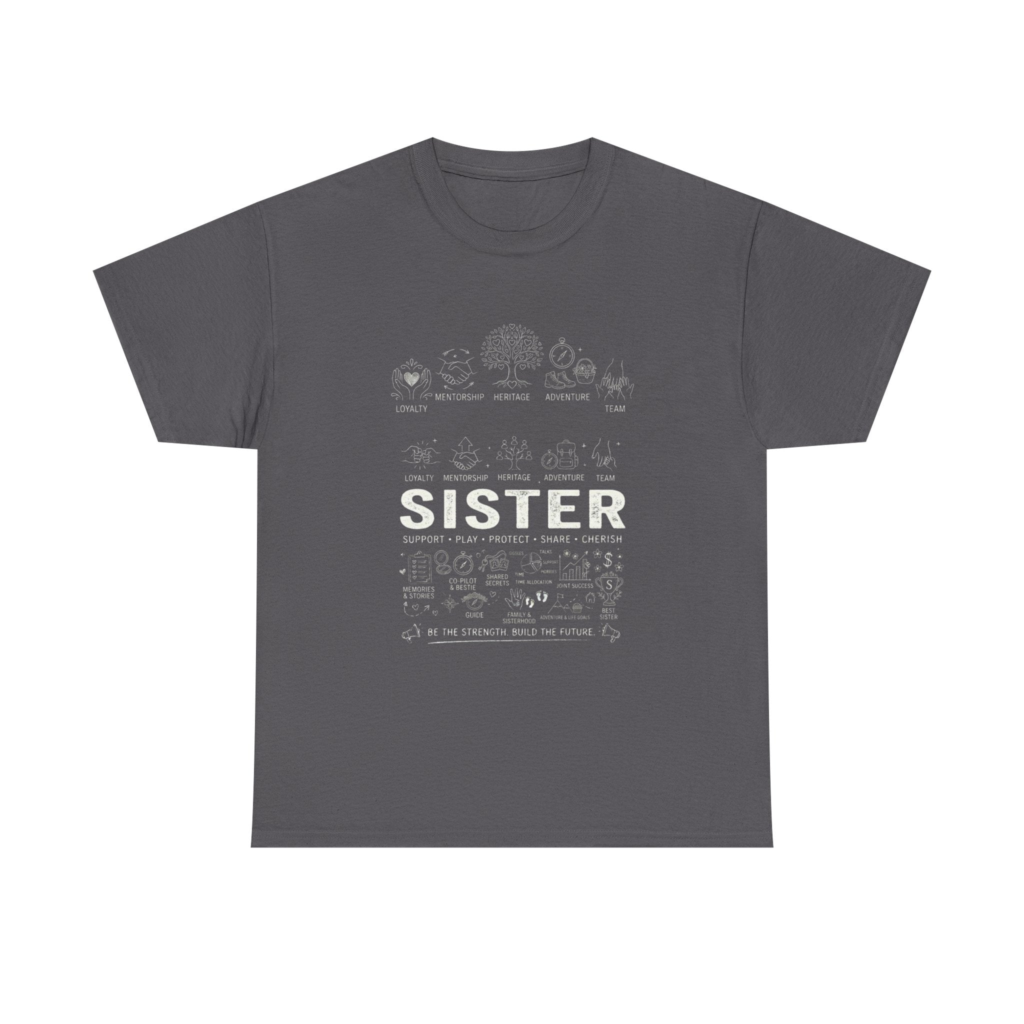 Sister Doodle T-Shirt — Cute Hand-Drawn Sister Gift Tee for Weddings & Birthdays