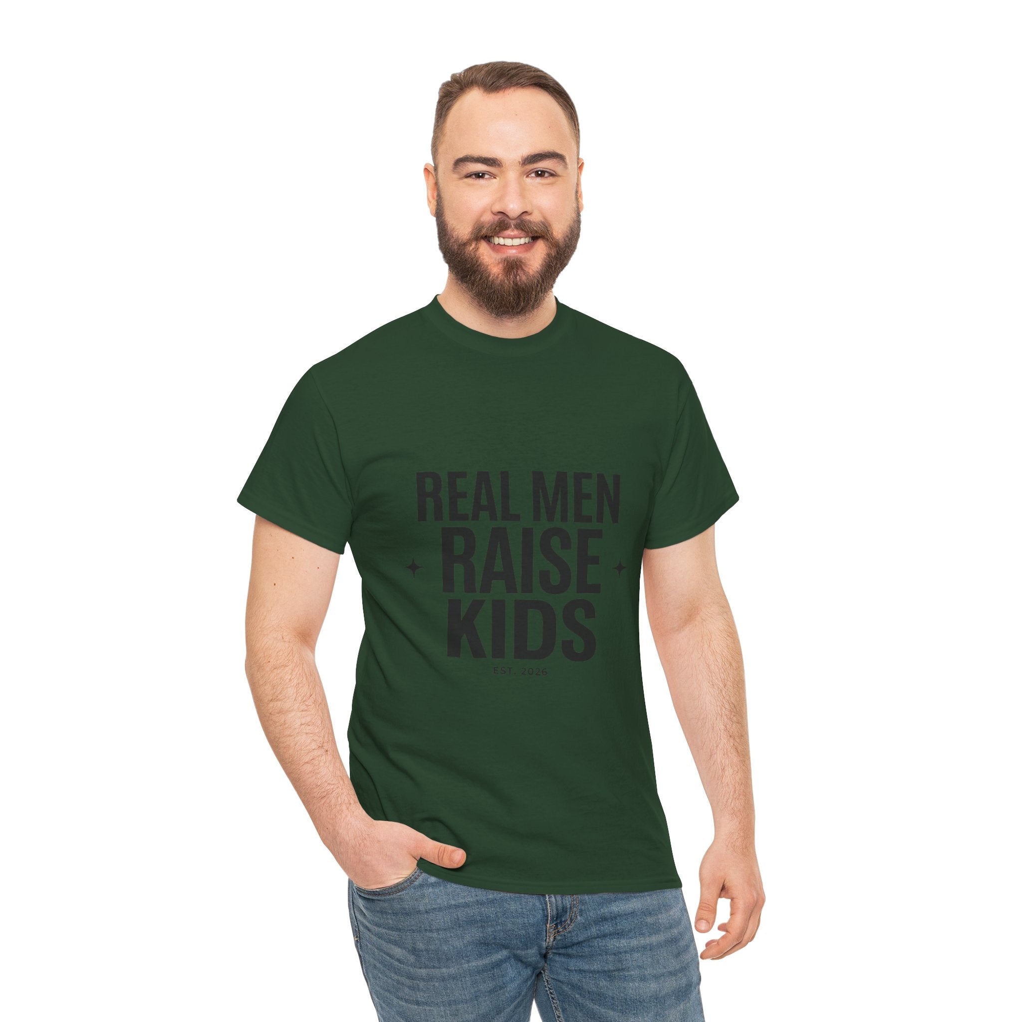Real Men Raise Kids T-Shirt — Fatherhood Dad Pride Tee