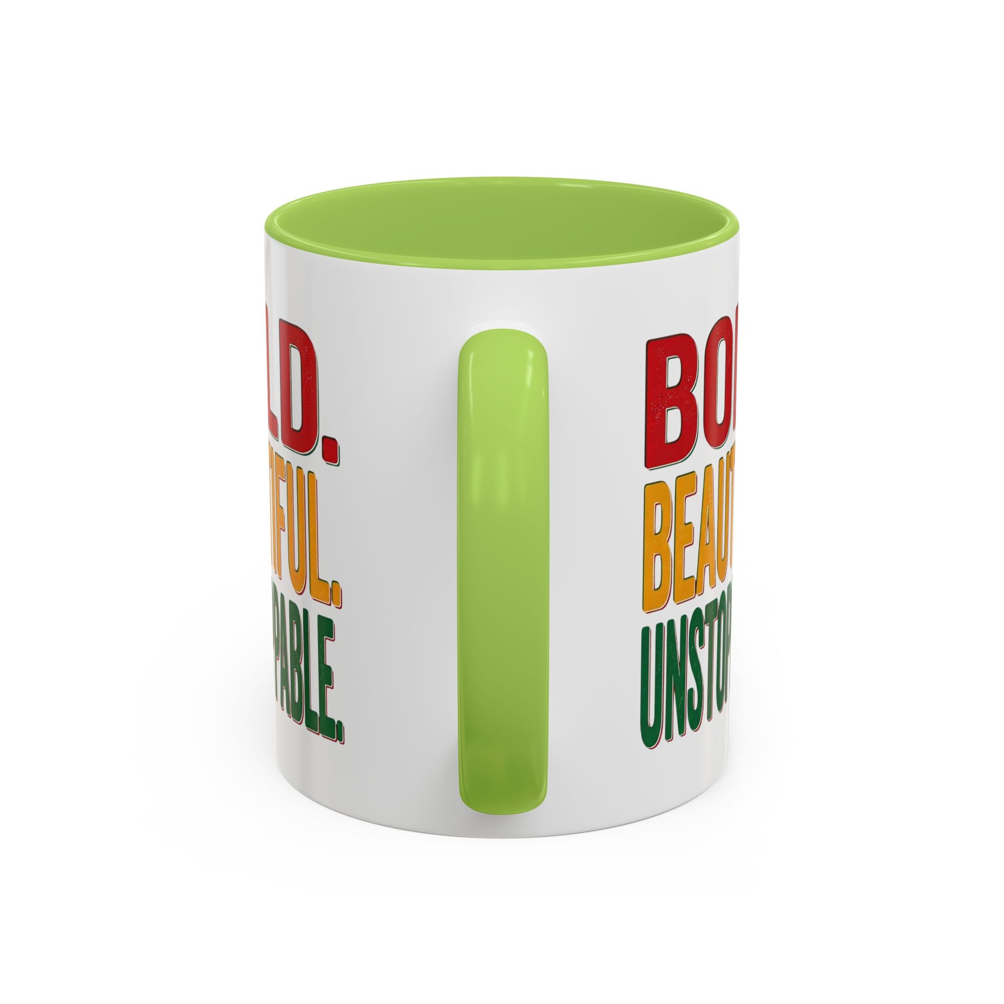 Bold Beautiful Unstoppable Accent Coffee Mug — Inspirational 11/15oz Gift