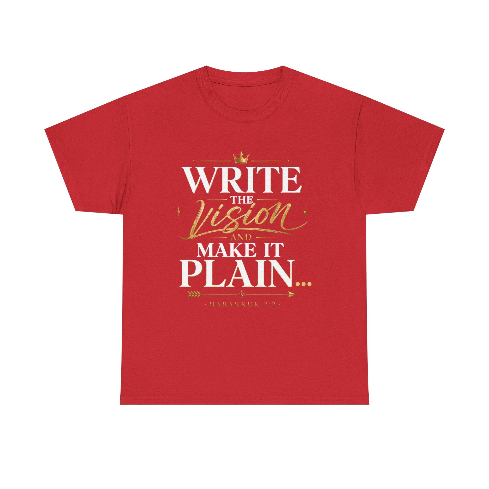 Write The Vision Plain T-Shirt — Hustle, Hardwork & Entrepreneur Gift