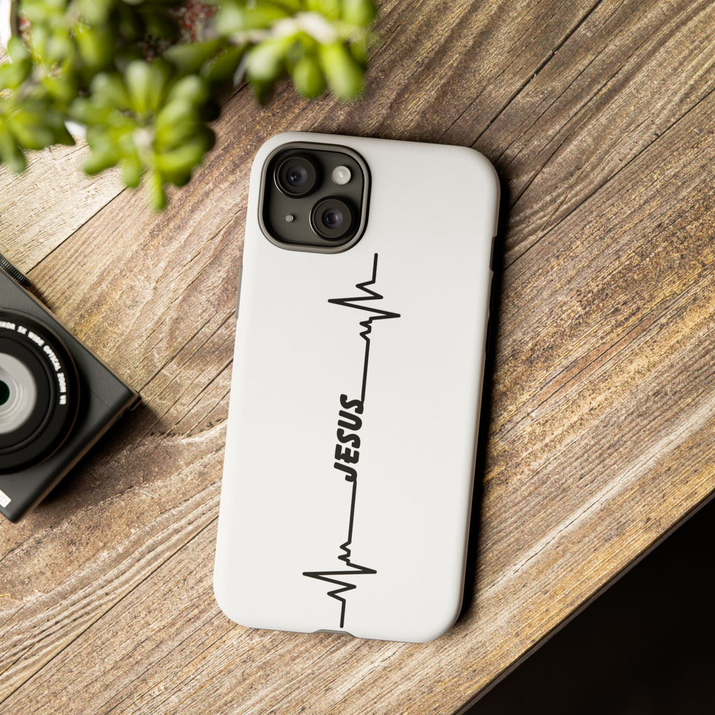Jesus Heartbeat Phone Case — Christian Faith Protective Phone Cover