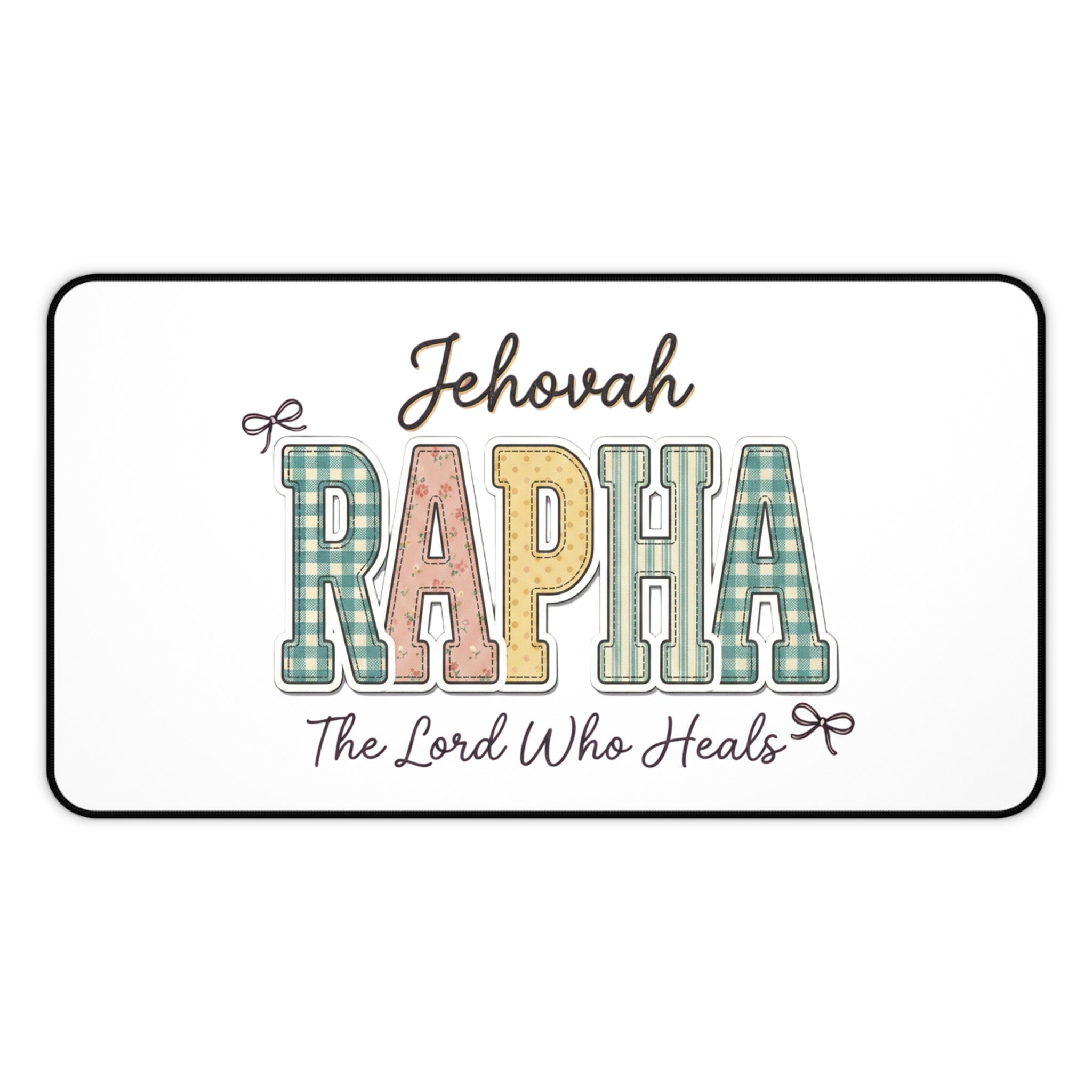 Jehovah Rapha Desk Mat – The Lord Who Heals Christian Mouse Pad