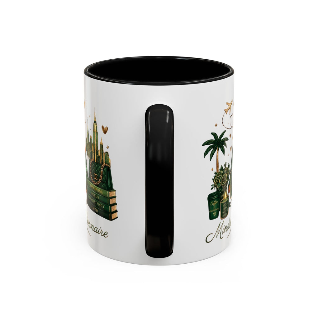 Mindset: Billionaire Accent Coffee Mug — Inspirational Black Woman Design