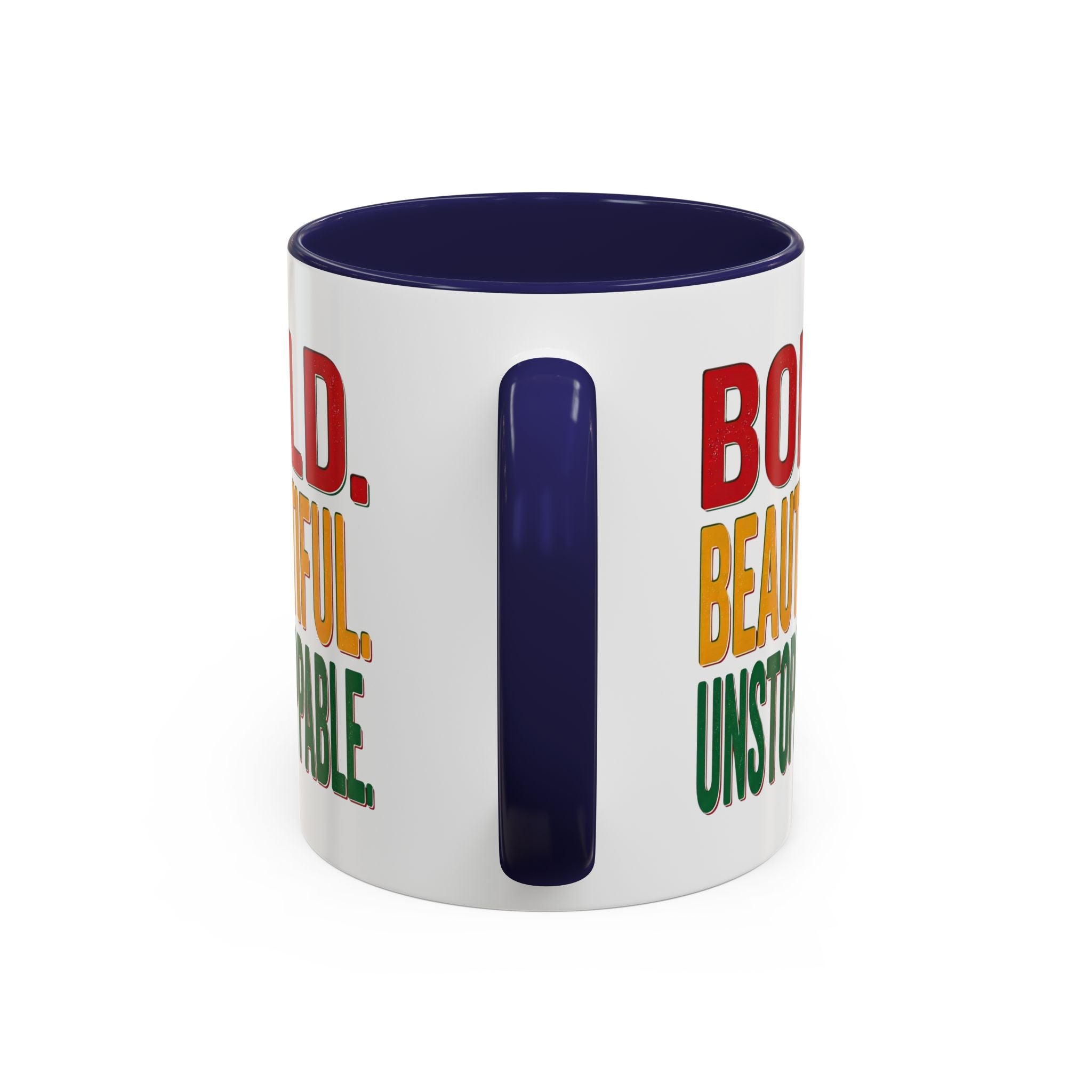 Bold Beautiful Unstoppable Accent Coffee Mug — Inspirational 11/15oz Gift