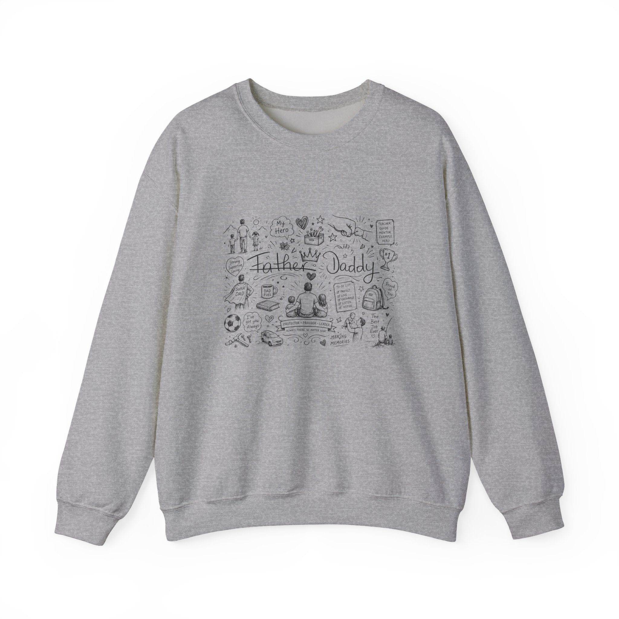 Father Daddy Doodle Crewneck Sweatshirt