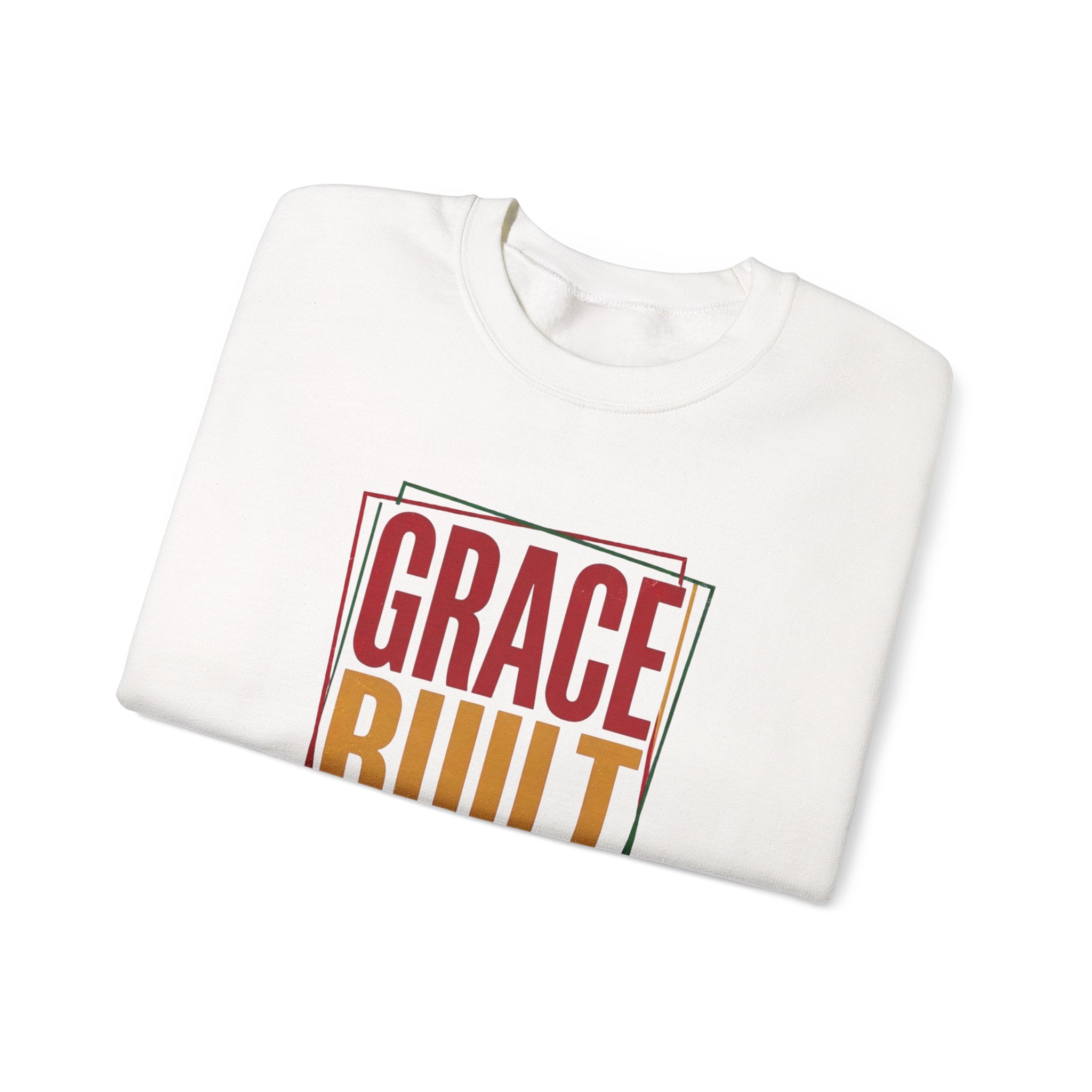 Grace Built Strong Crewneck Sweatshirt | Juneteenth Pan-African Typography