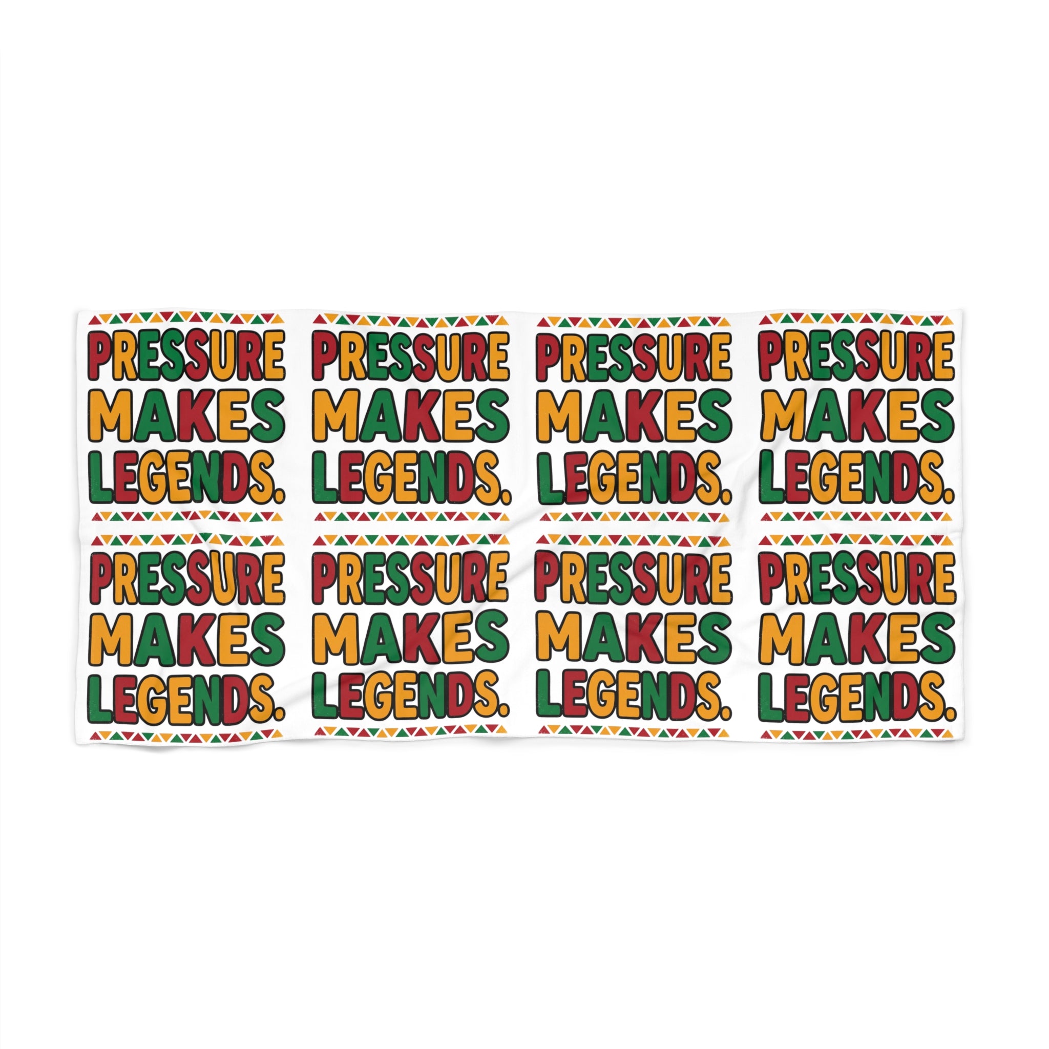 Pressure Makes Legends Beach Towel — Colorful Motivational Beach & Pool Towel