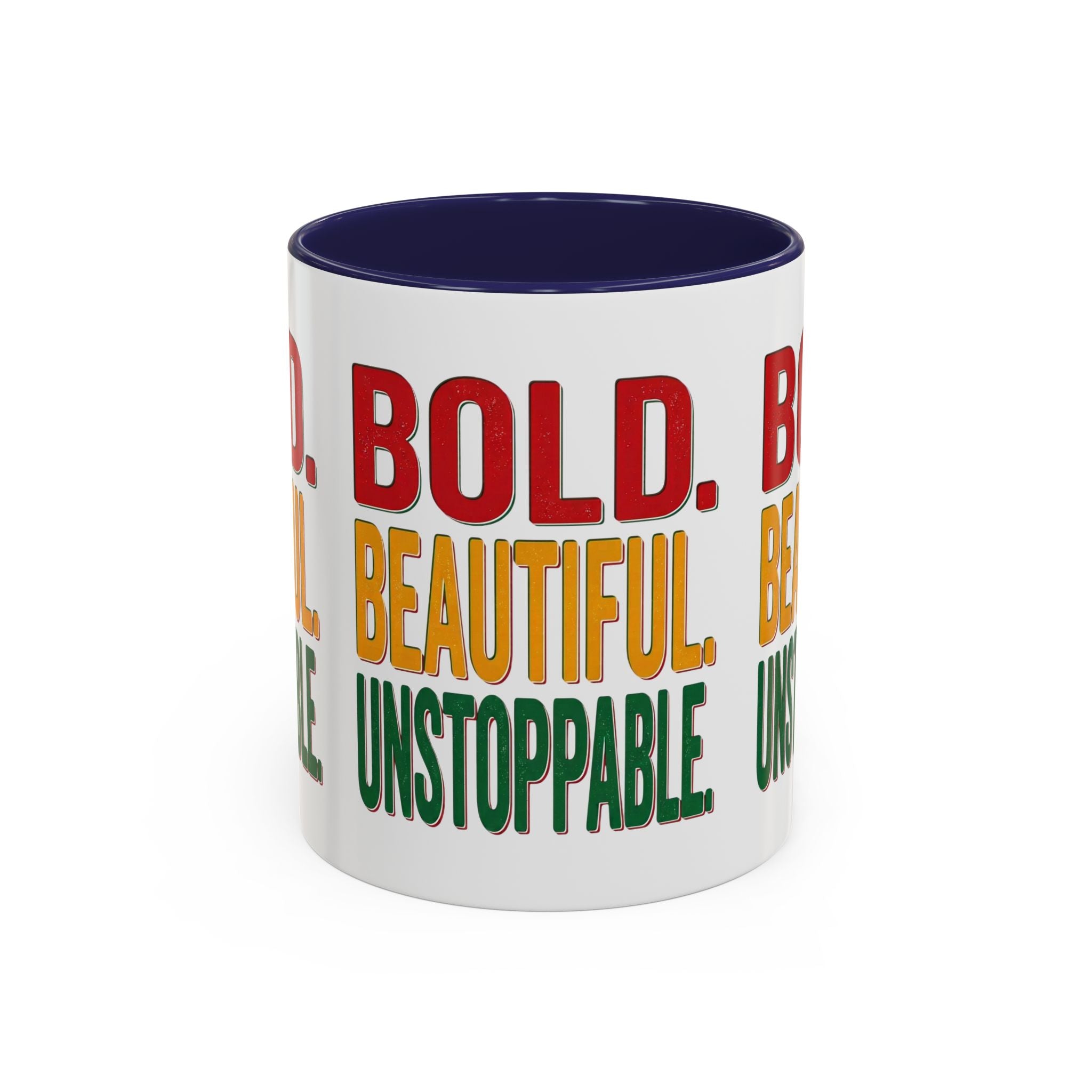 Bold Beautiful Unstoppable Accent Coffee Mug — Inspirational 11/15oz Gift