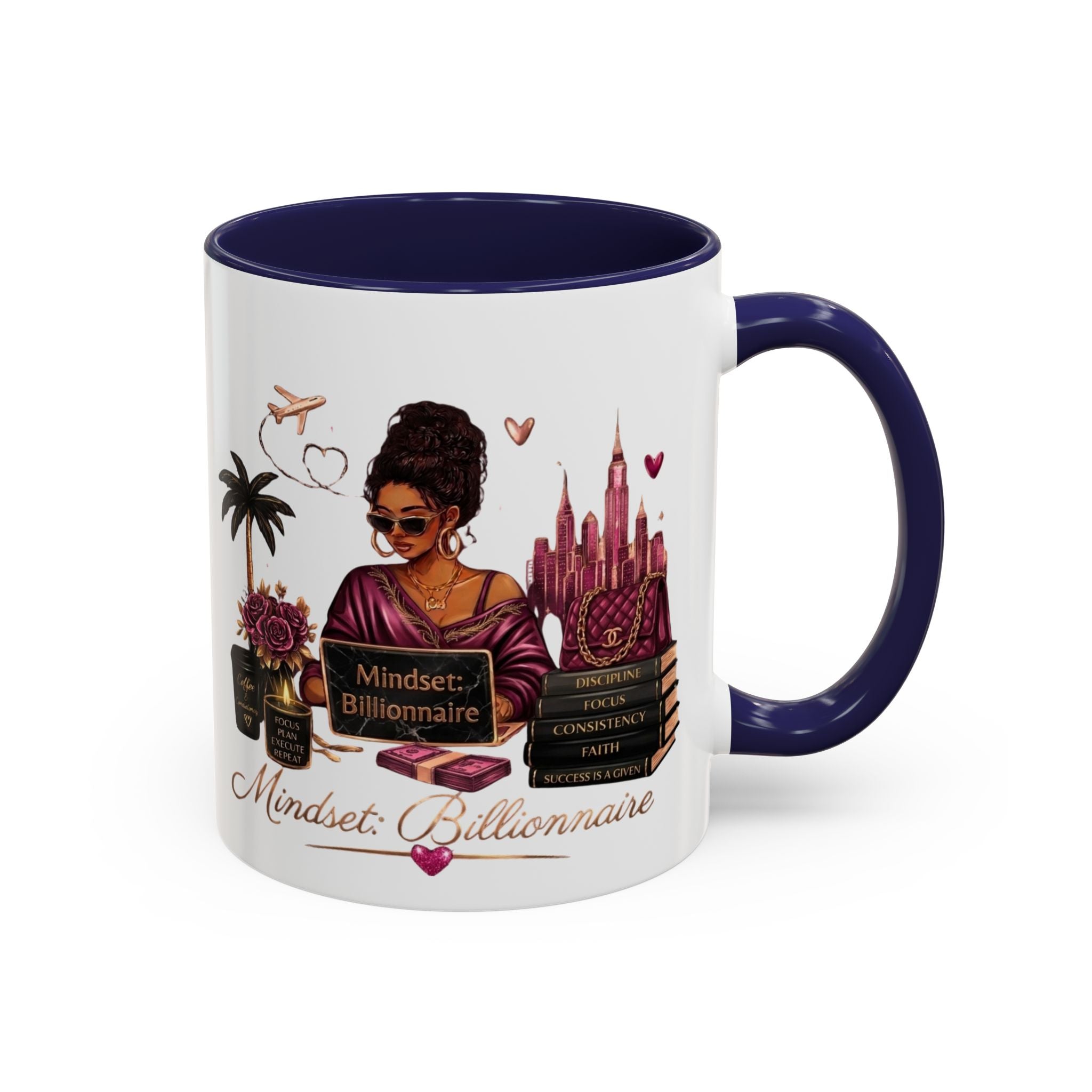 Mindset Billionaire Coffee Mug — Empowerment Coffee Cup for Ambitious Women