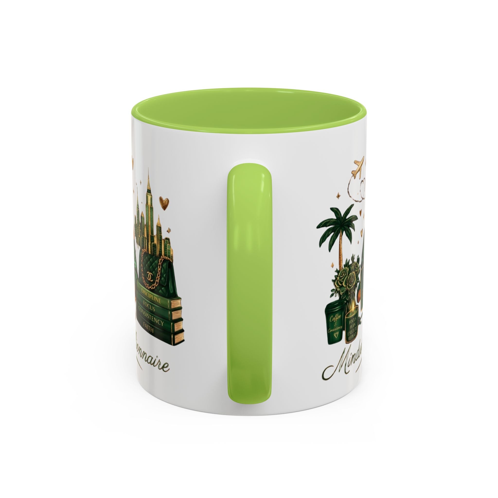 Mindset: Billionaire Accent Coffee Mug — Inspirational Black Woman Design