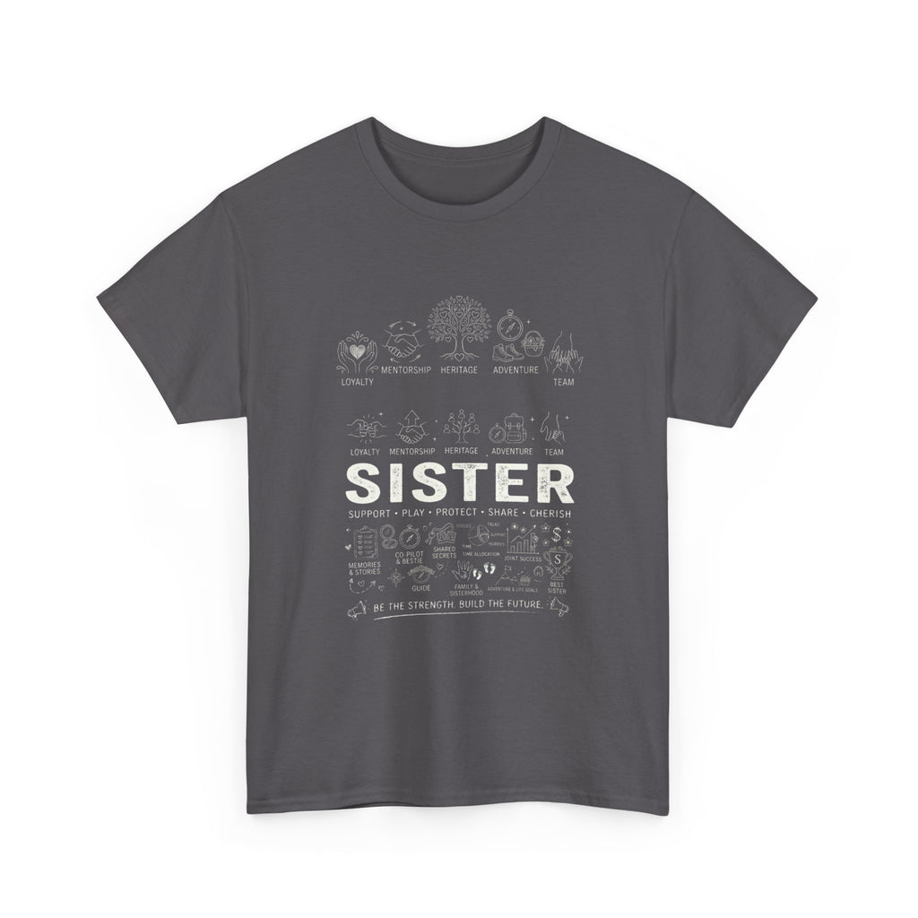 Sister Doodle T-Shirt — Cute Hand-Drawn Sister Gift Tee for Weddings & Birthdays