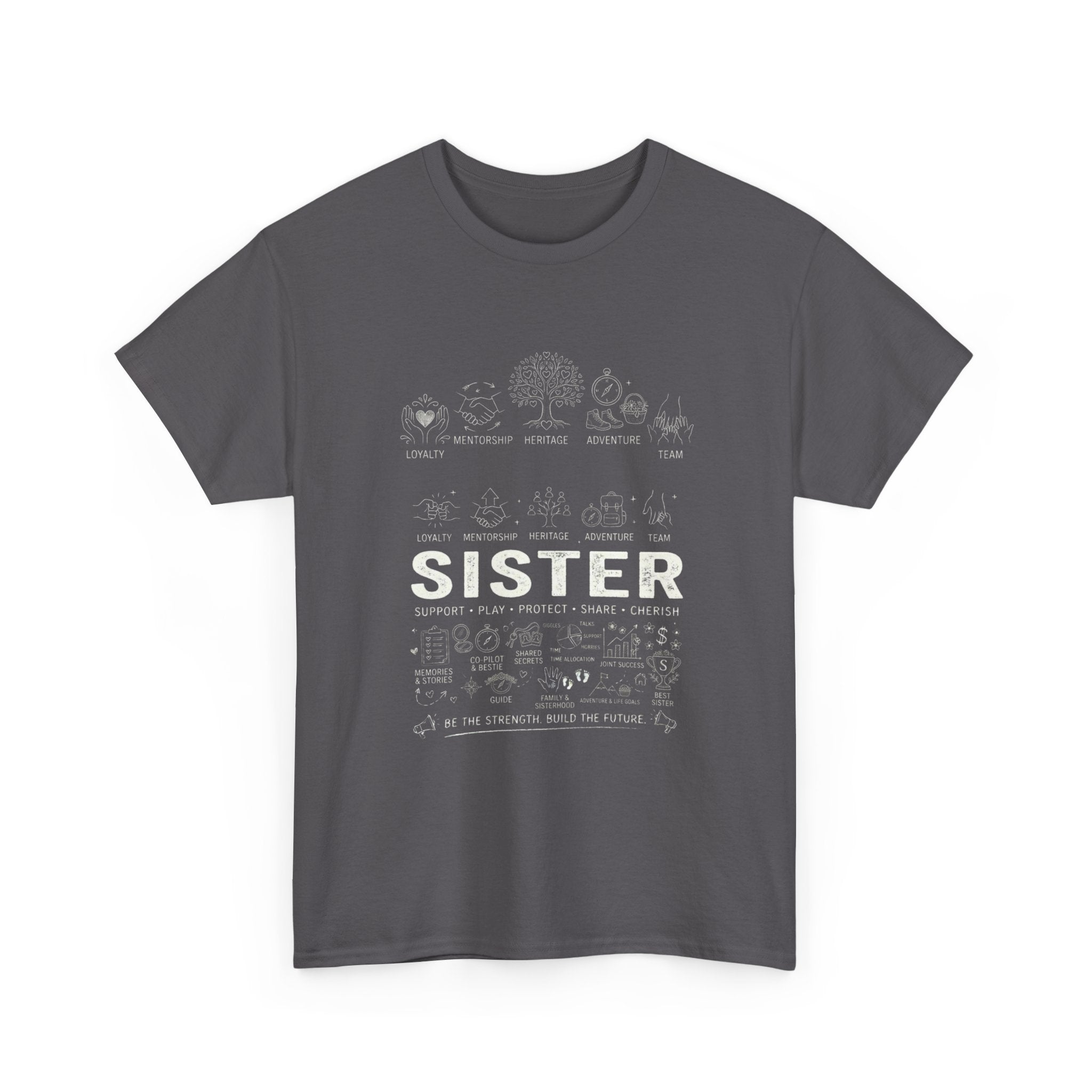 Sister Doodle T-Shirt — Cute Hand-Drawn Sister Gift Tee for Weddings & Birthdays