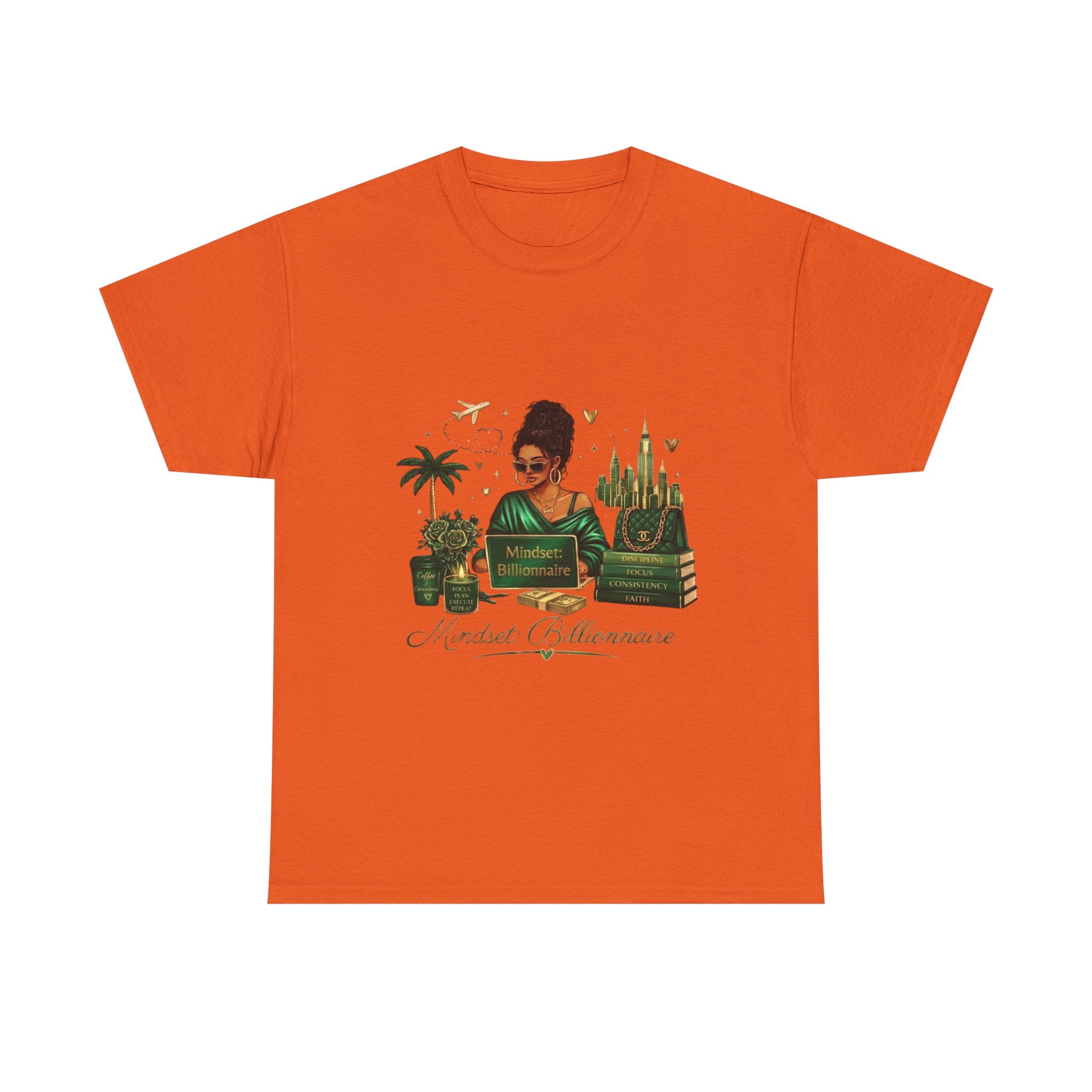 T-Shirt — Mindset Billionaire Graphic Tee (Empowerment, Travel & Success Design)