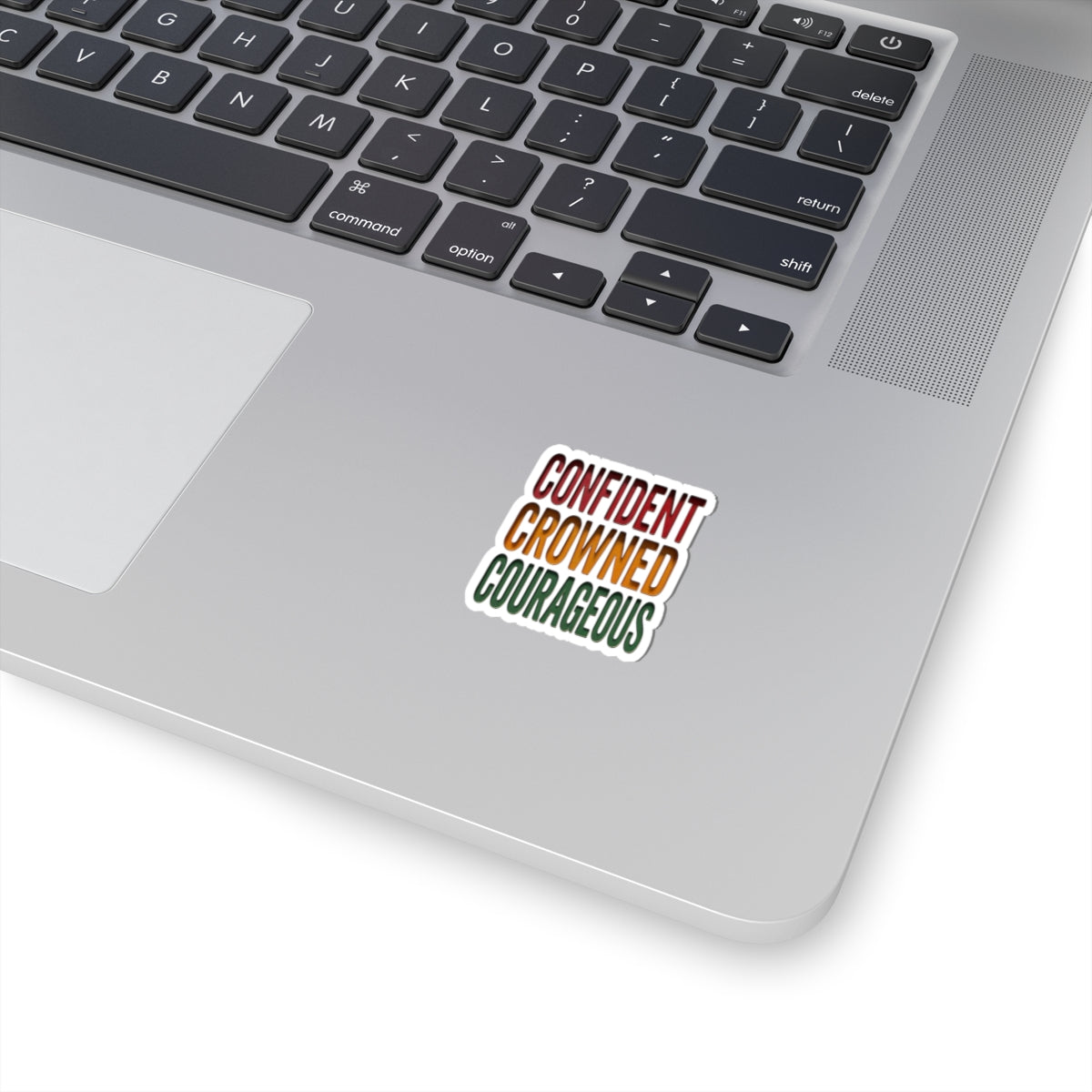 Confident Crowned Courageous Kiss-Cut Sticker | Juneteenth Pan-African Colors