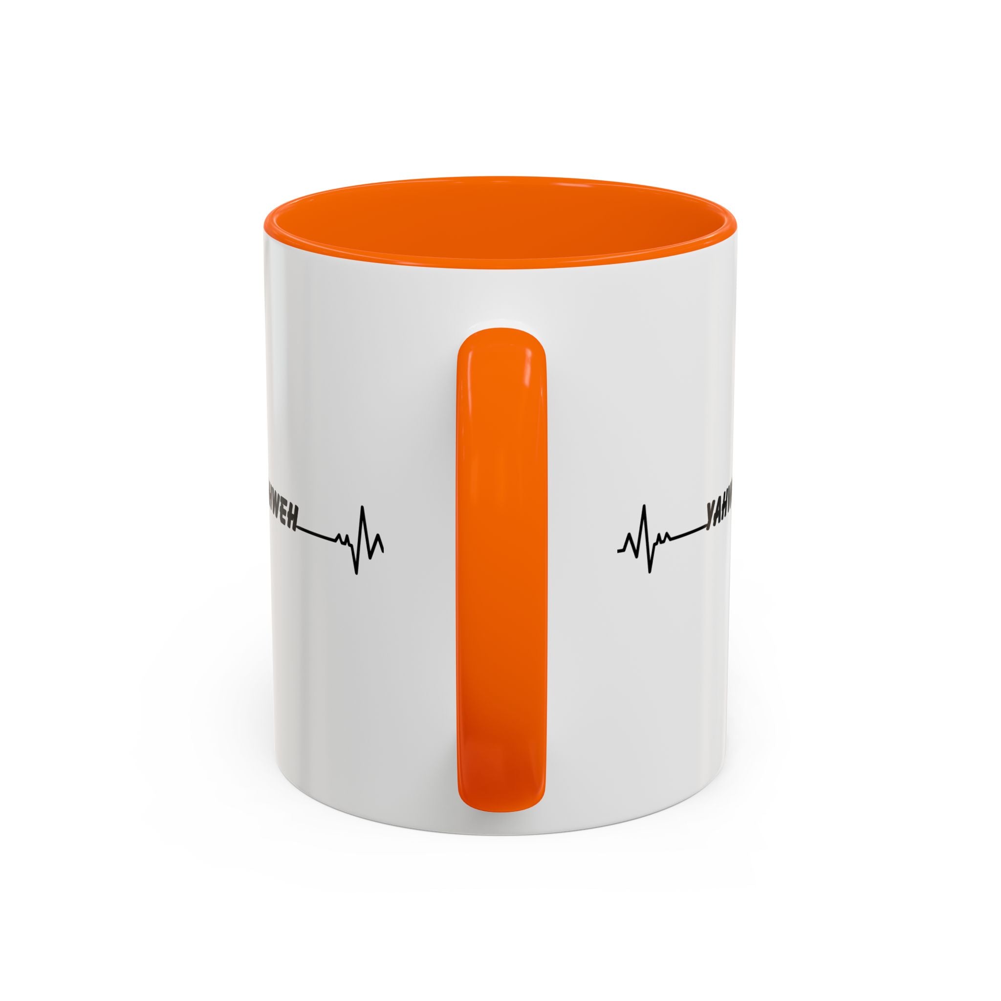Yahweh Heartbeat Accent Coffee Mug — Christian Faith Prayer Gift (11/15oz)