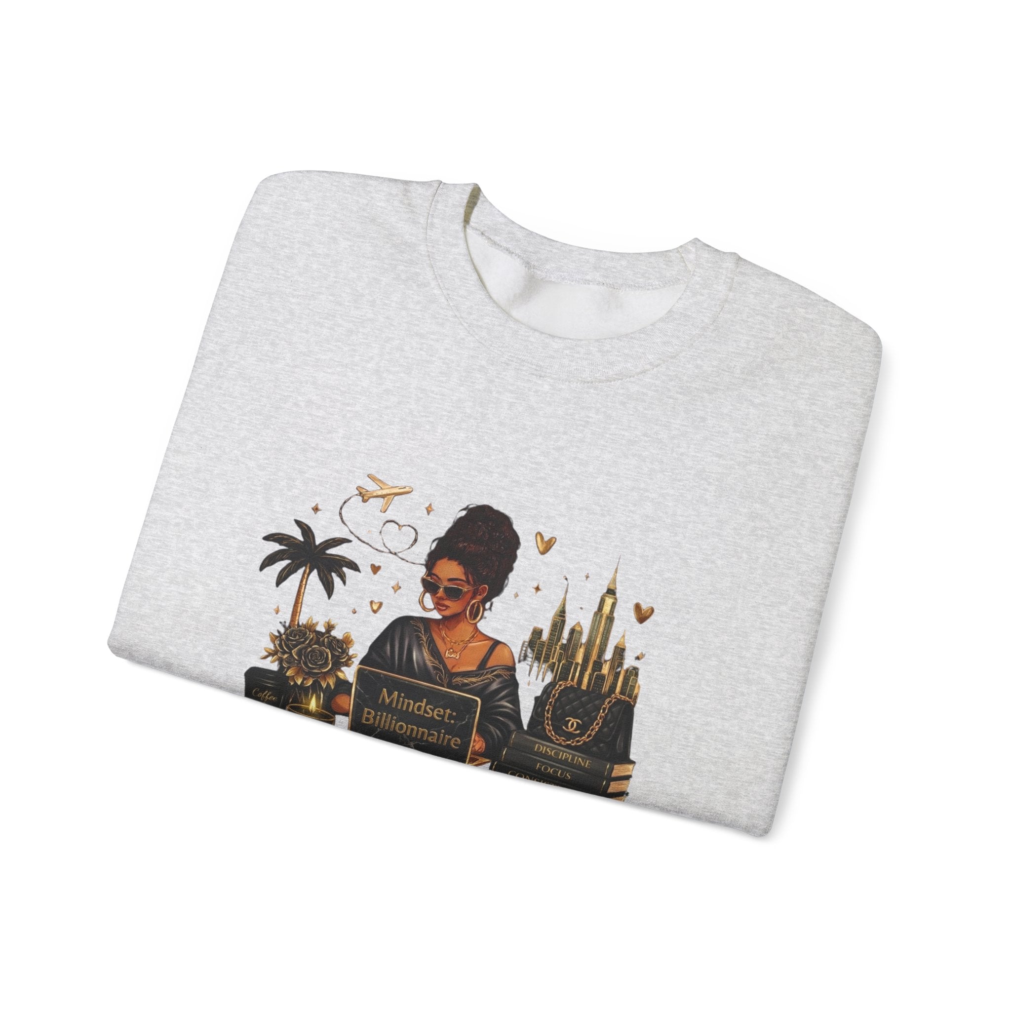 Mindset Billionaire Sweatshirt — Inspirational Cozy Crewneck for Women